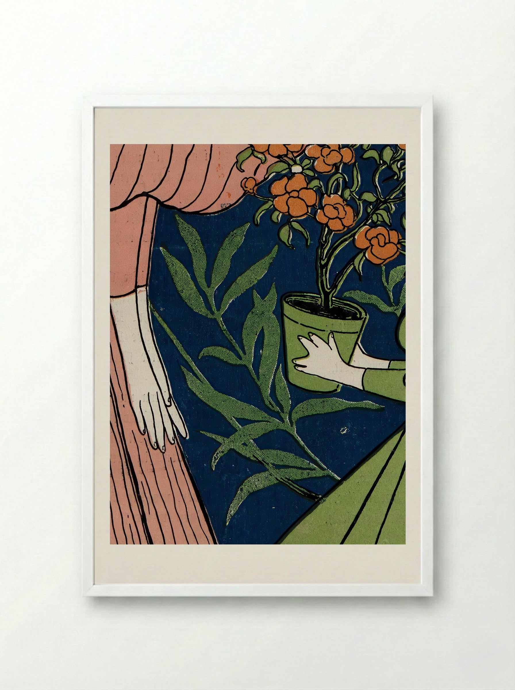 Umschlag der Kunst- und Literaturzeitschrift Jugend - Hans Thoma - Framed Print White