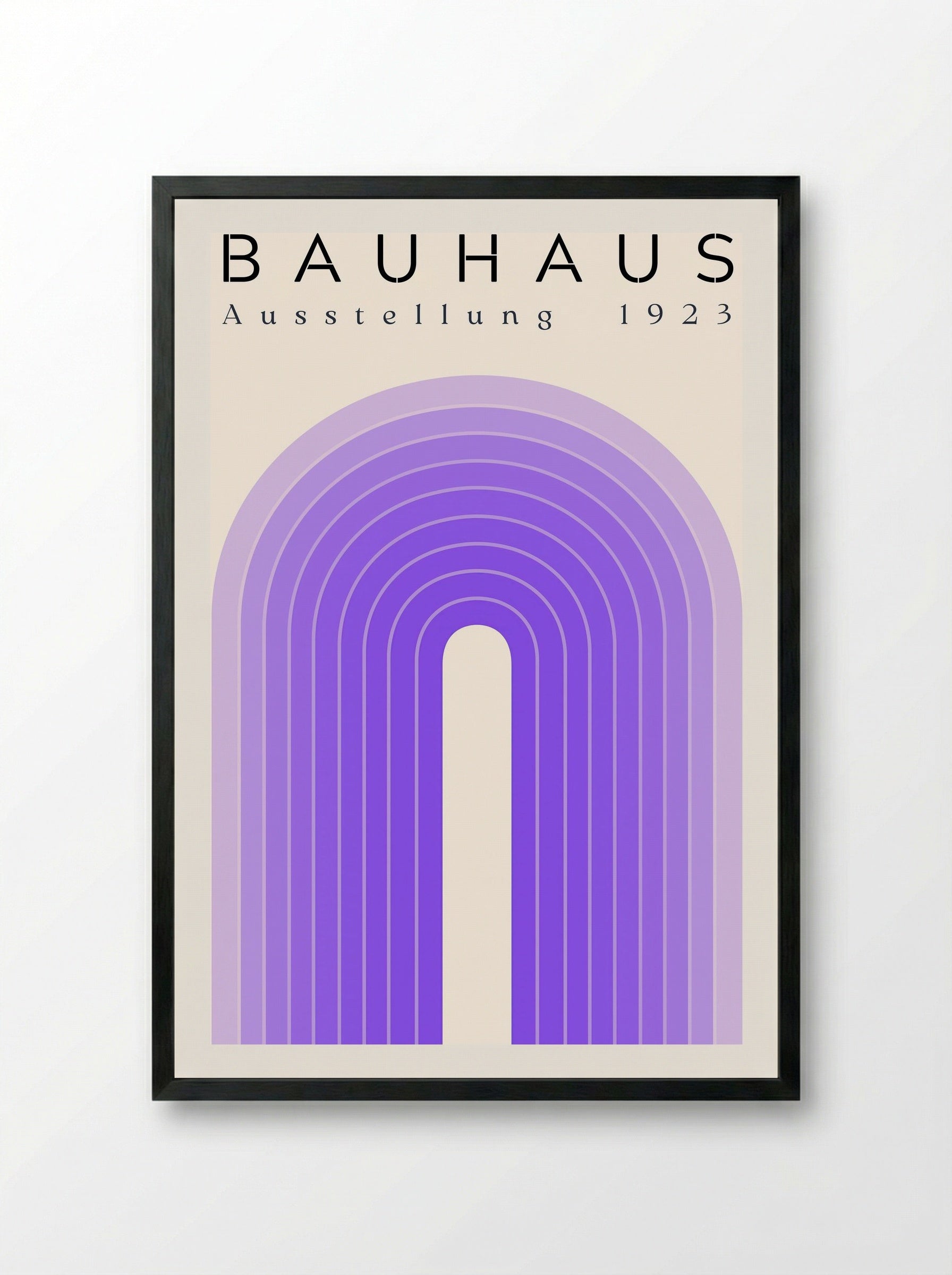 Bauhaus Violet Arch – 1923 Exhibition Poster - Framed Print Black