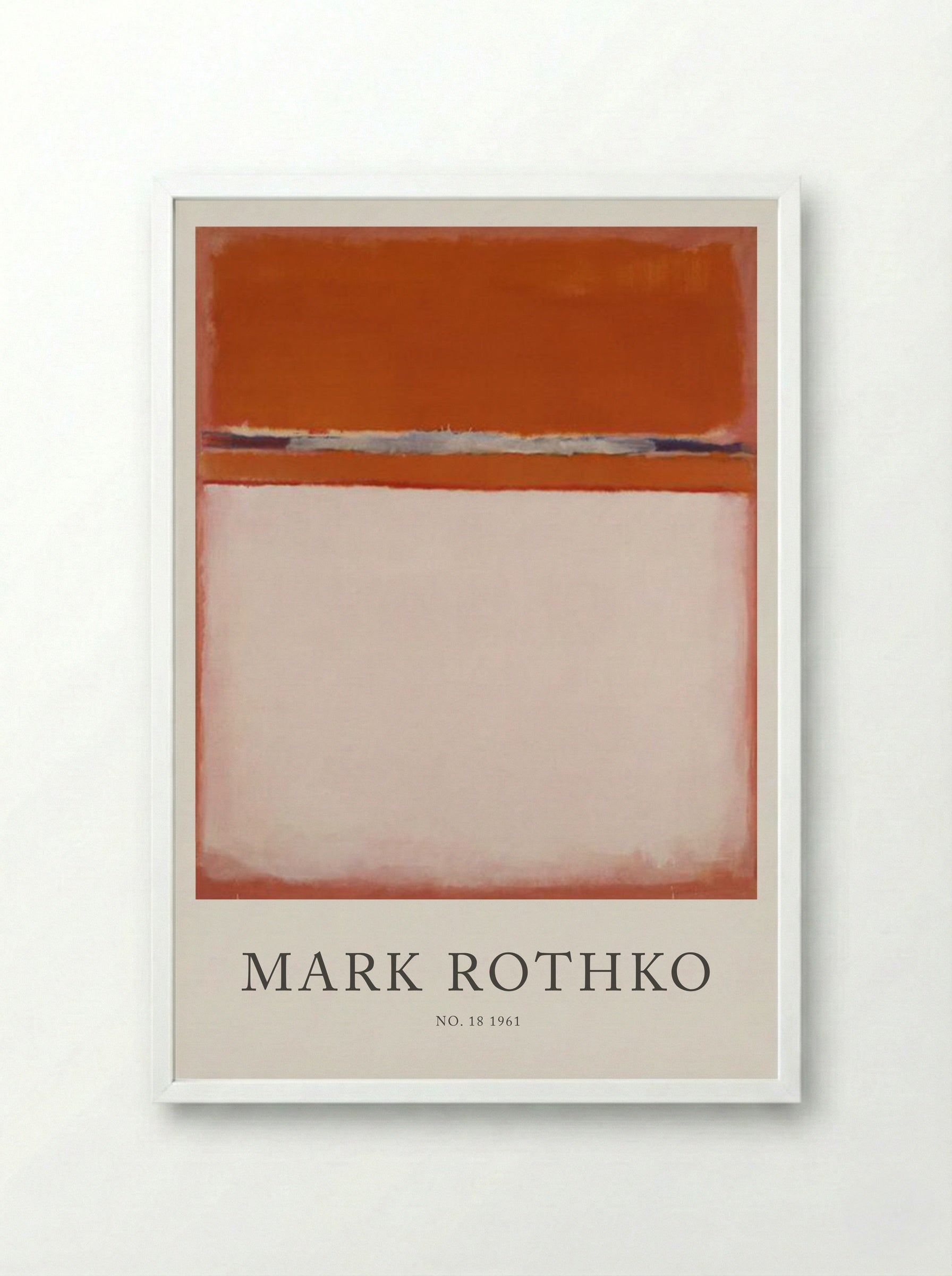 No. 18 - Mark Rothko - Framed Print White
