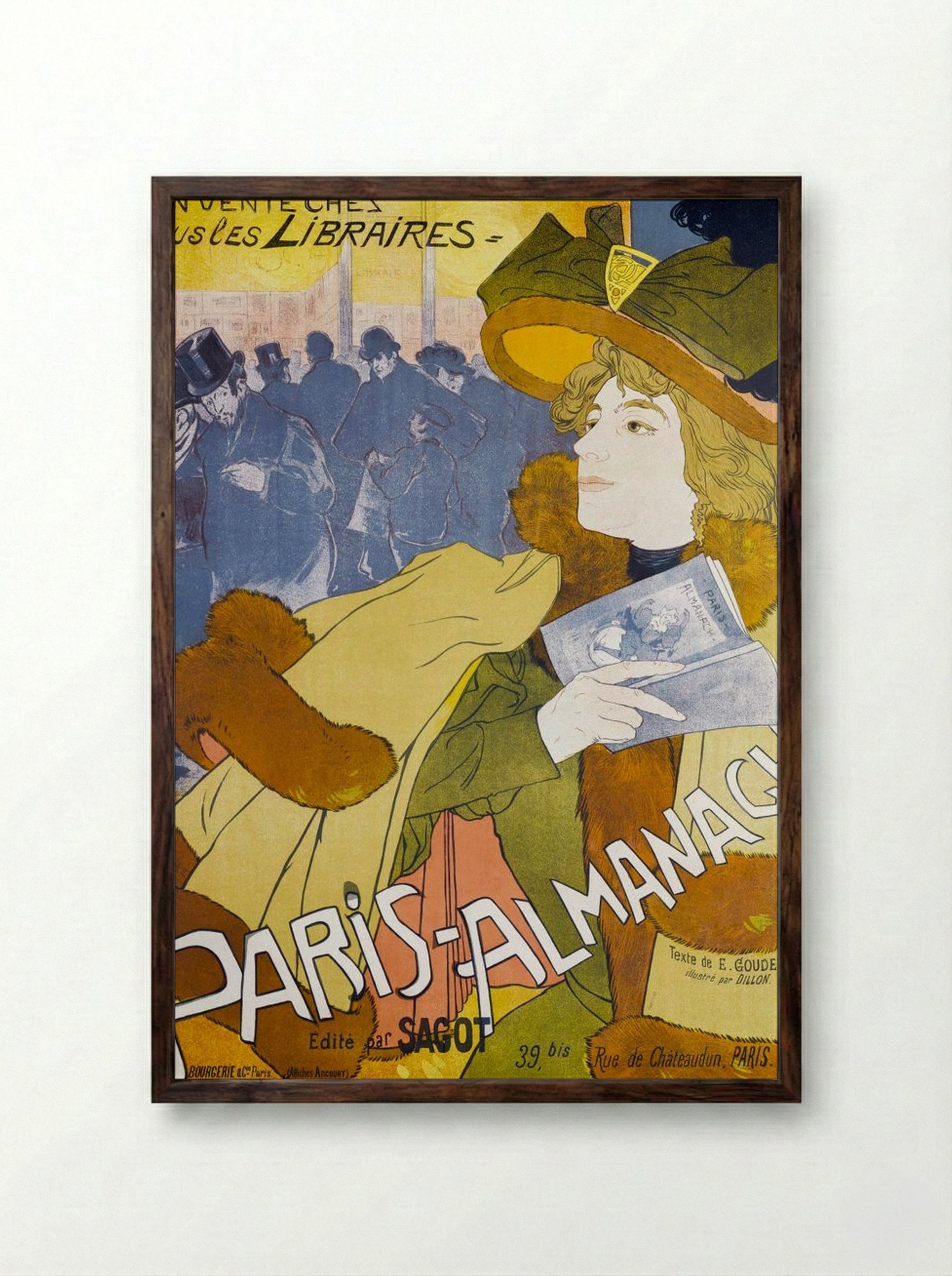 Paris-Almanach, 1894 - Georges de Feure - Framed Print Dark Wood