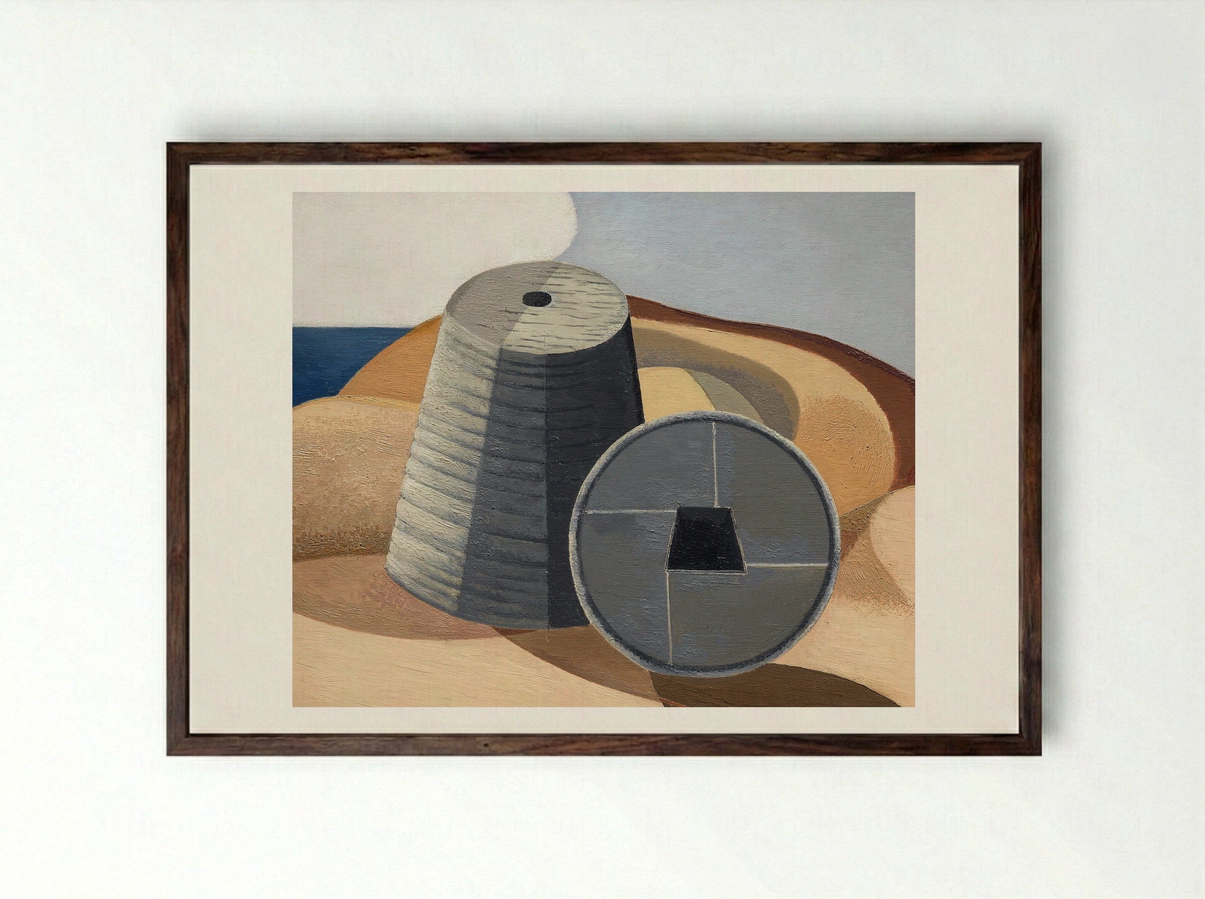 Mineral Objects - Paul Nash - Framed Print Dark Wood