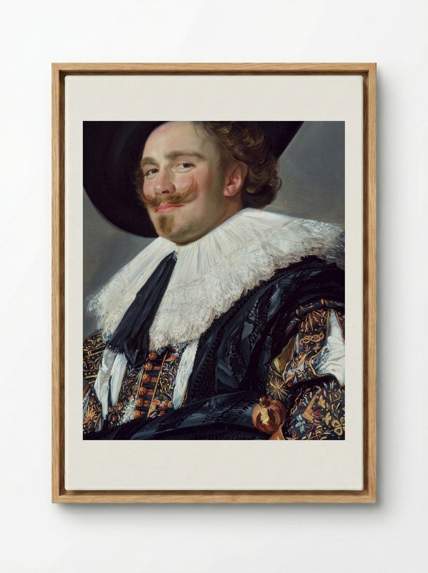 The Merry Cavalier - Frans Hals - Framed Canvas Wood