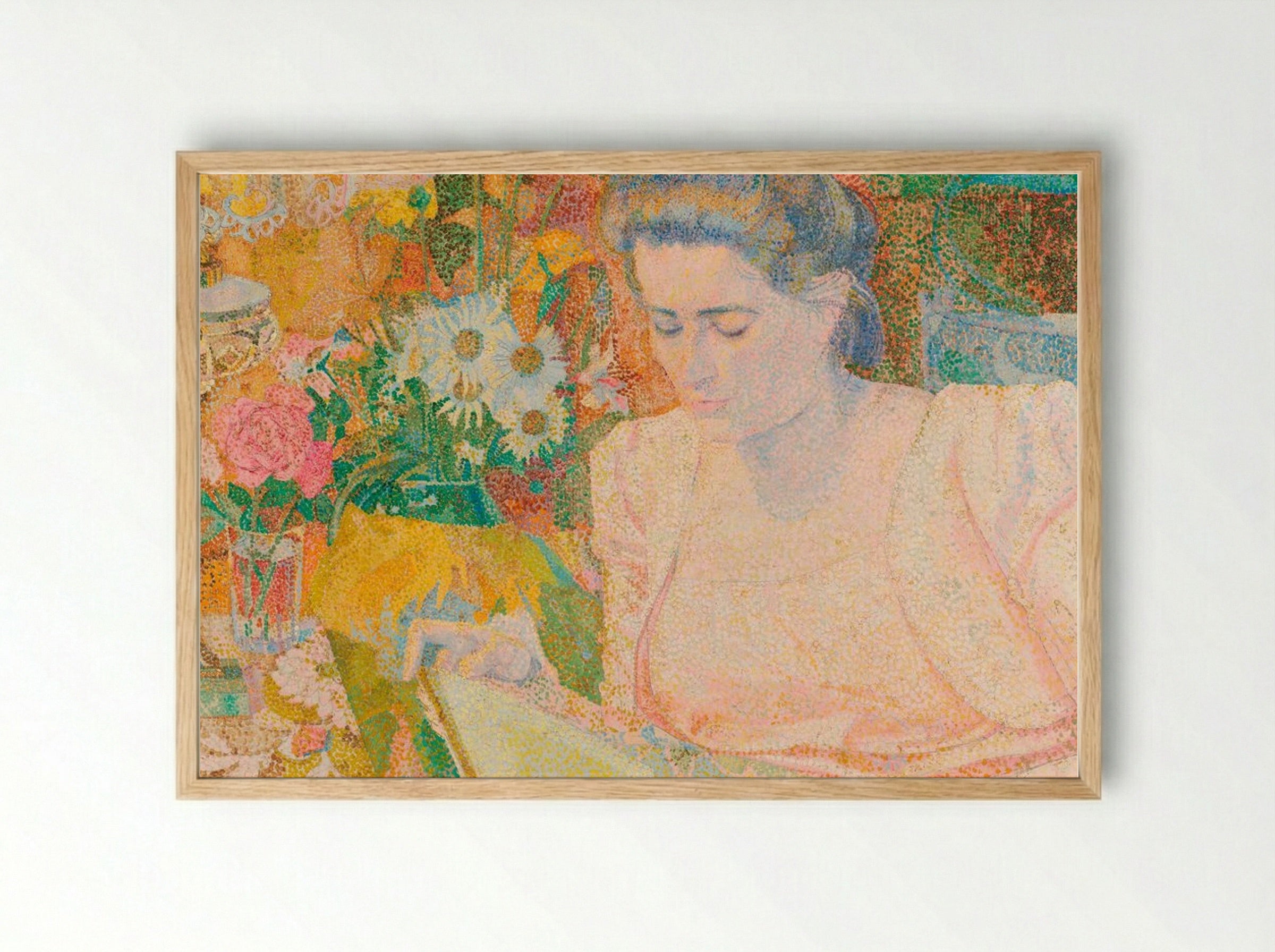 Portrait of Mrs. Marie Jeannette de Lange - Jan Toorop - Framed Print Wood