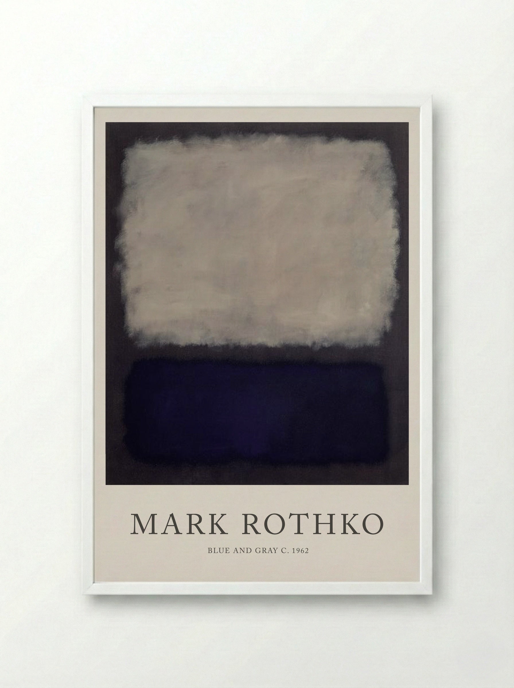 Blue and Gray - Mark Rothko - Framed Print White
