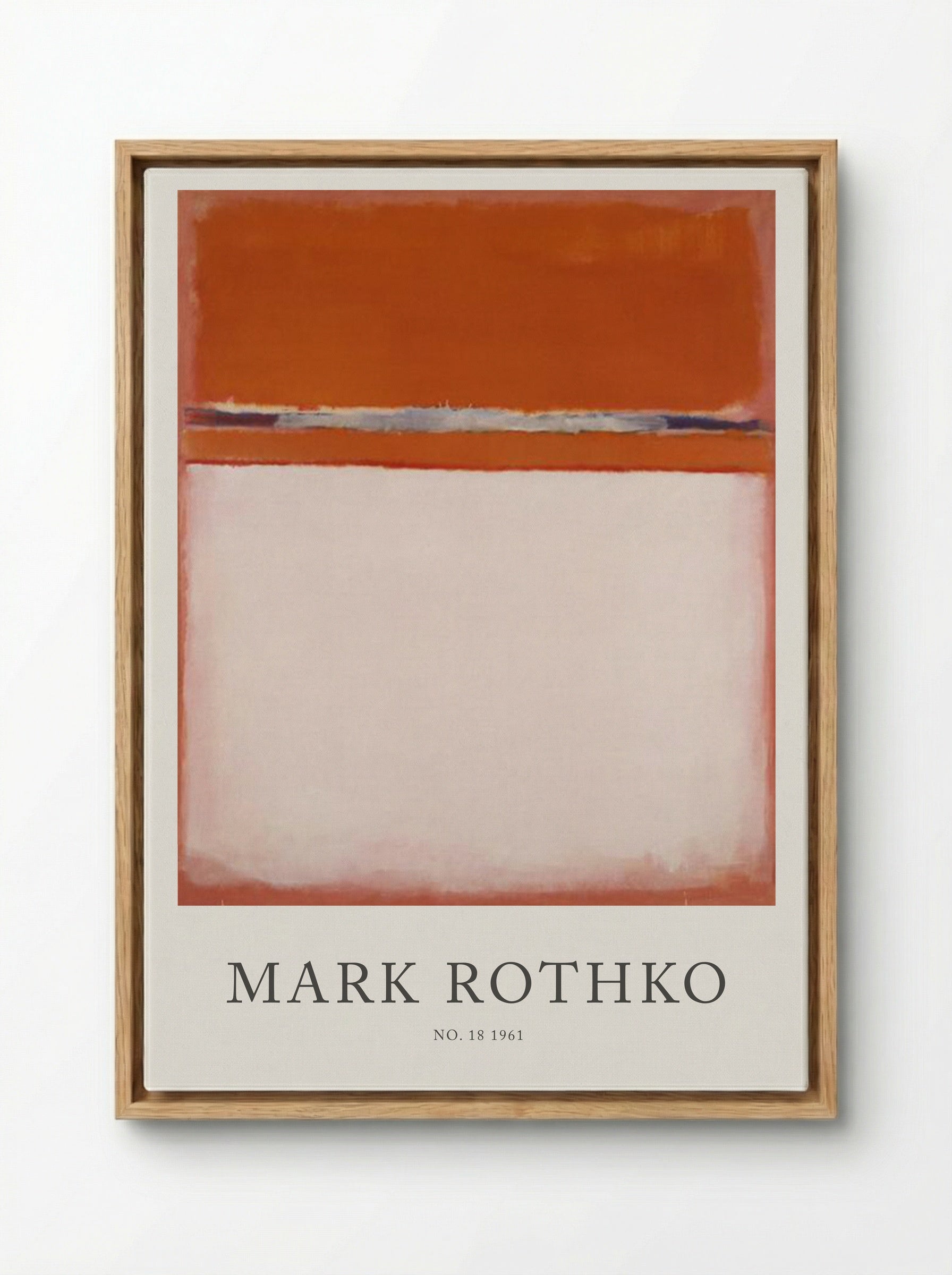 No. 18 - Mark Rothko - Framed Canvas Wood