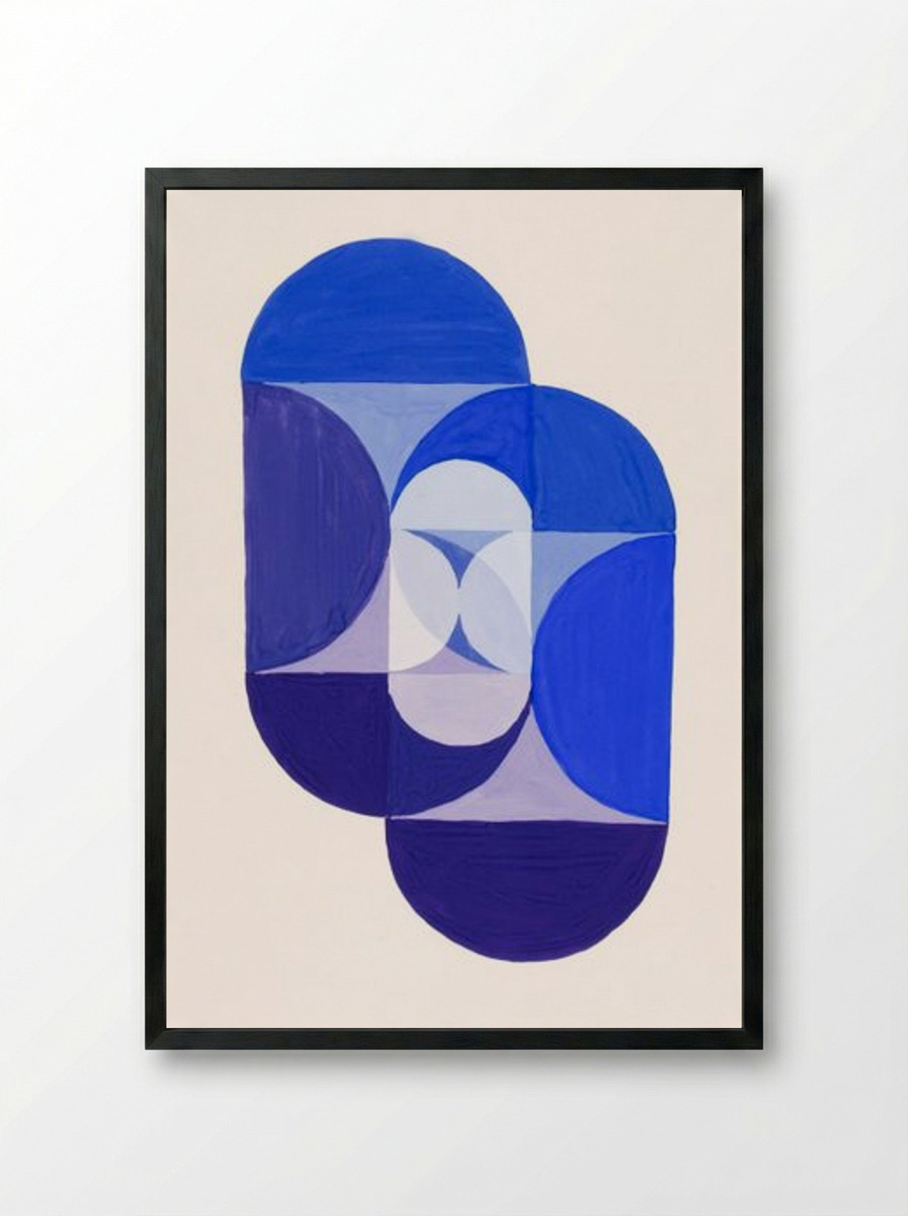 Key Blue (From the Series 'The Mathematical Basis of the Arts') - Joseph Schillinger - Framed Print Black