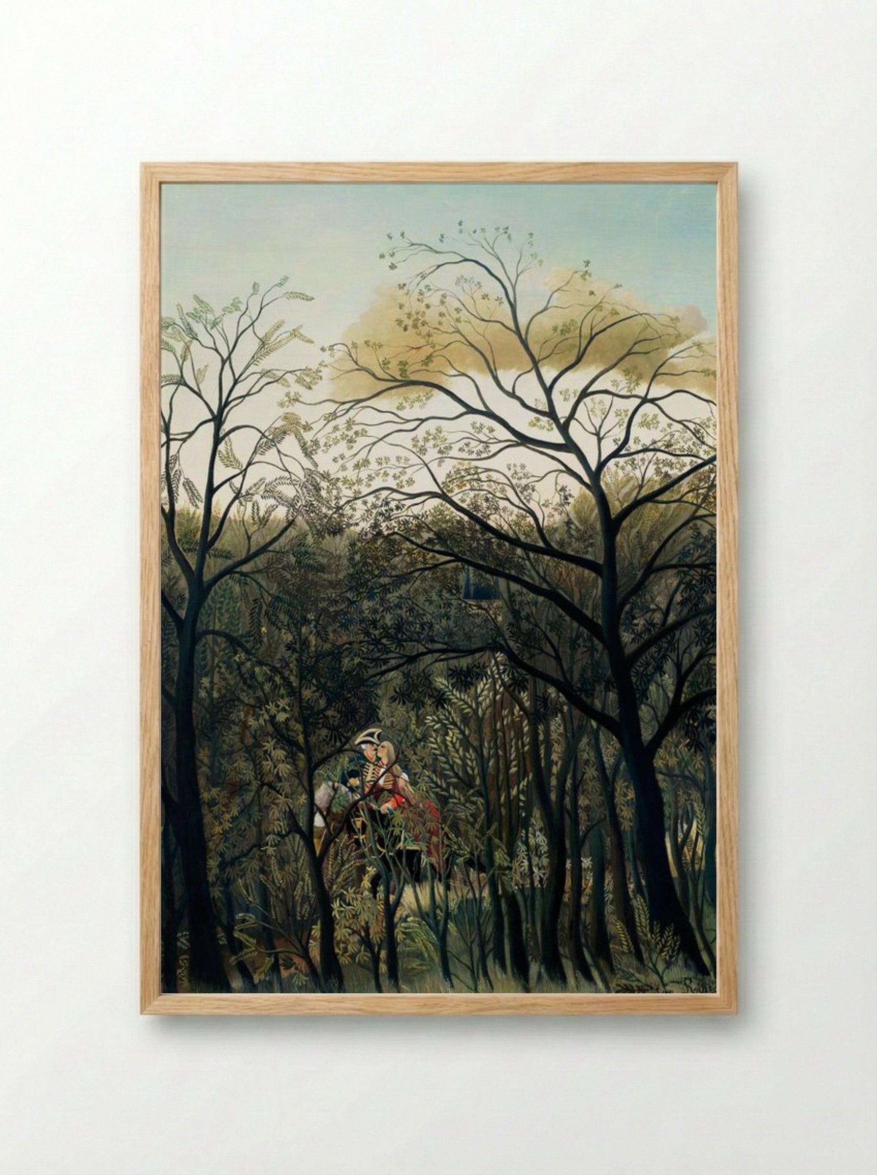 Rendezvous in the Forest - Henri Rousseau - Framed Print Wood