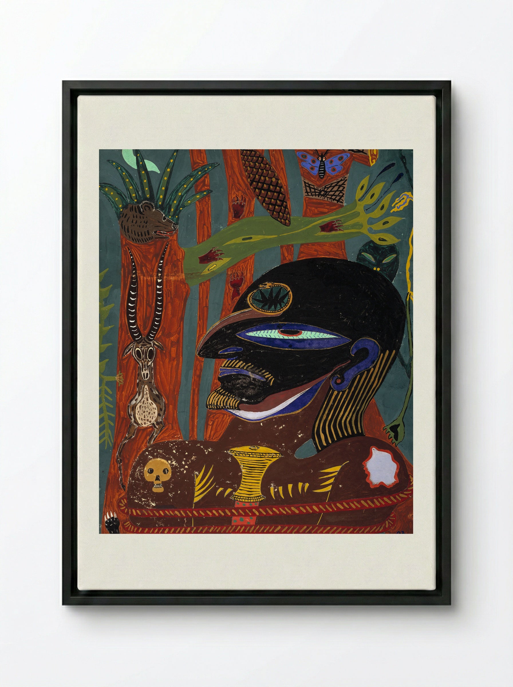 Eye of the Hunter - Edvard Petersen - Framed Canvas Black