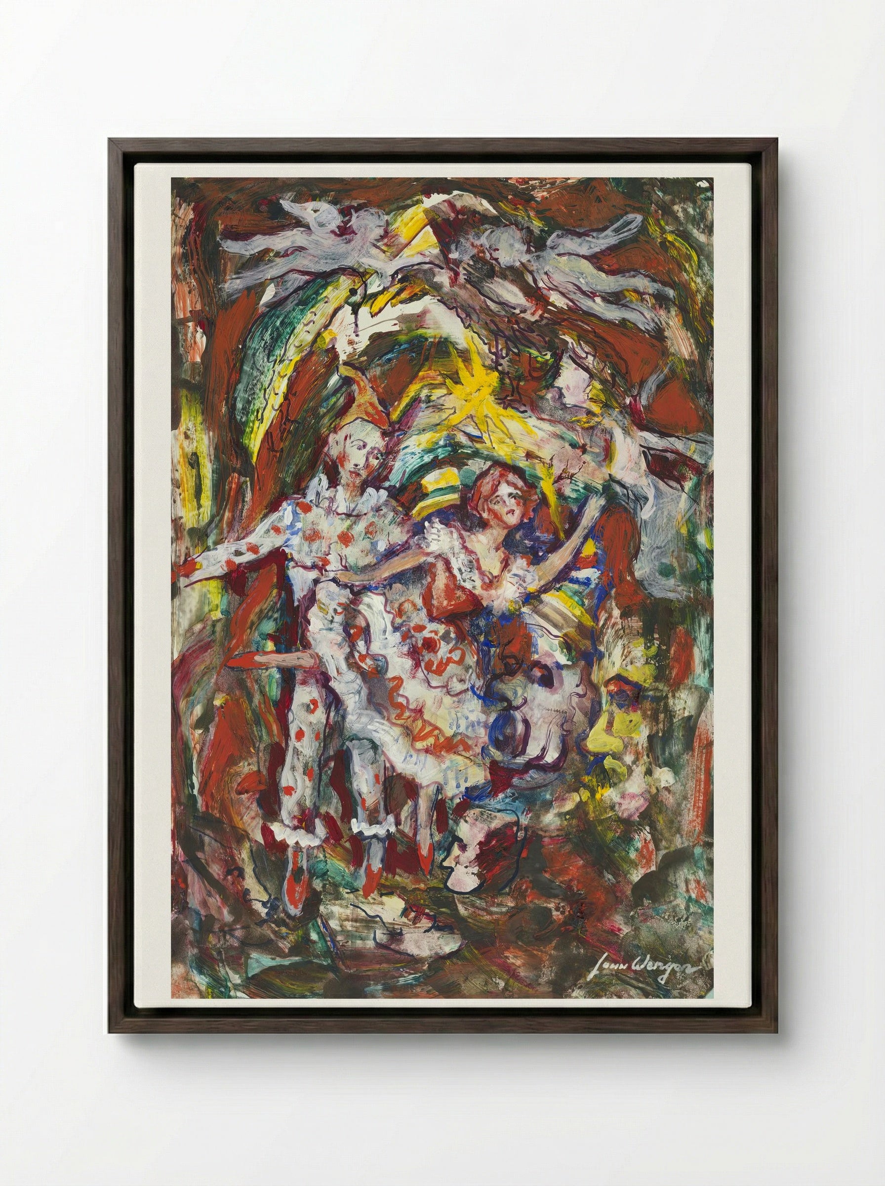 Sketch for Petrouchka by Stravinsky - Léon Wengier - Framed Canvas Dark Wood