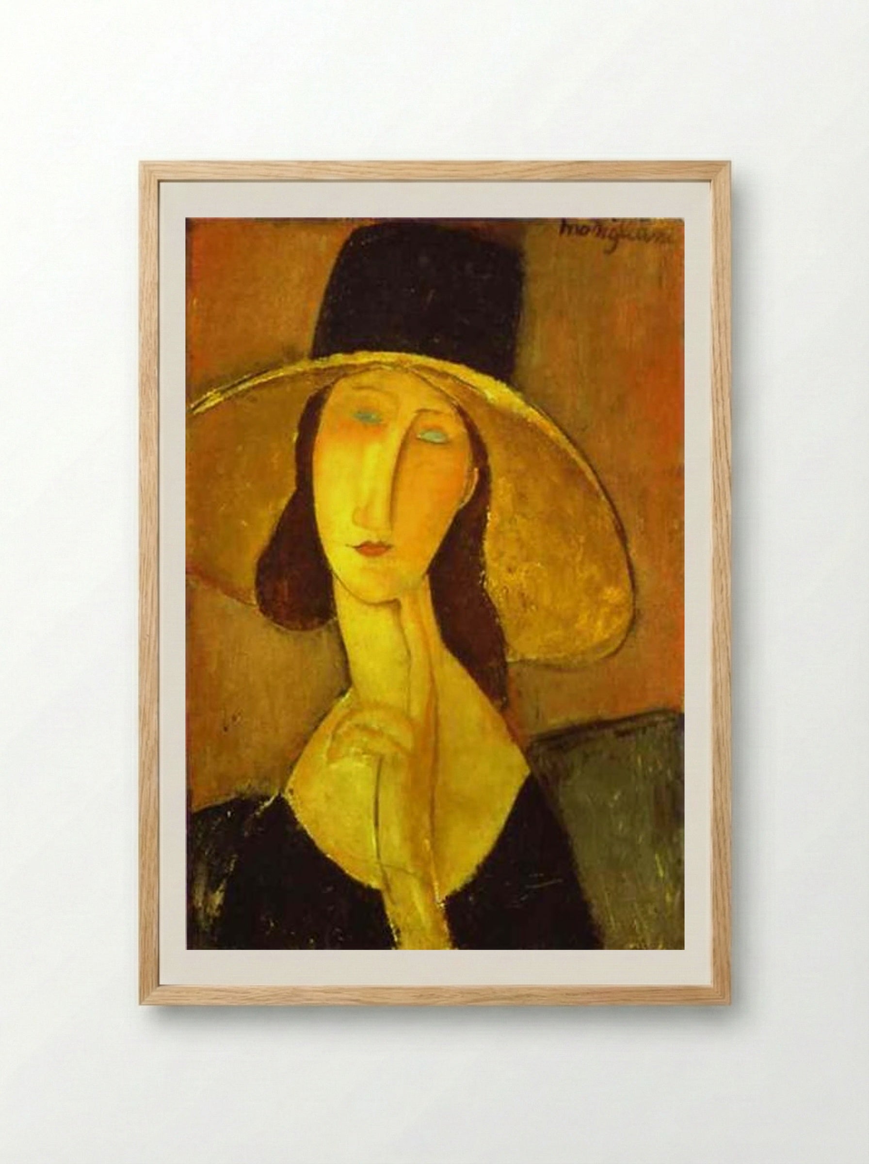 Head of a Woman - Amedeo Modigliani - Framed Print Wood