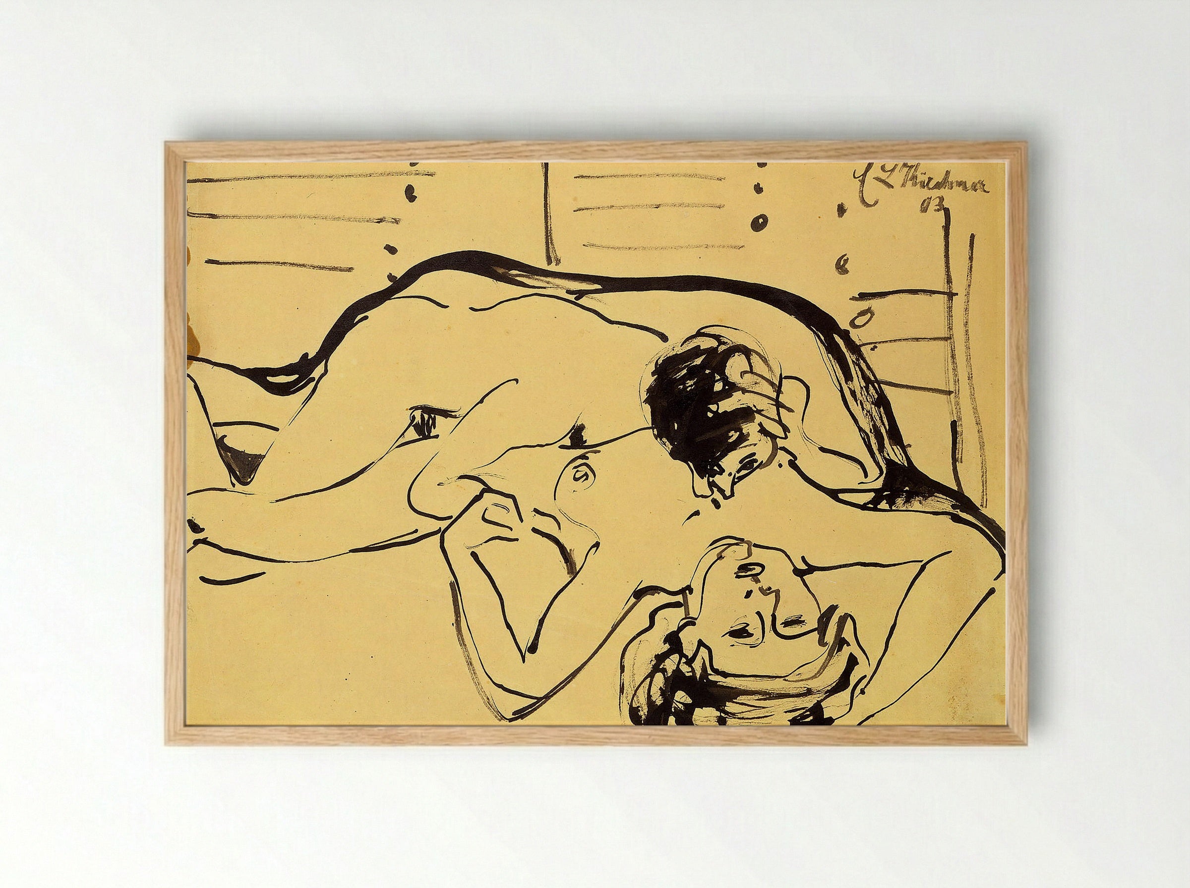 Lovers - Ernst Ludwig Kirchner - Framed Print Wood