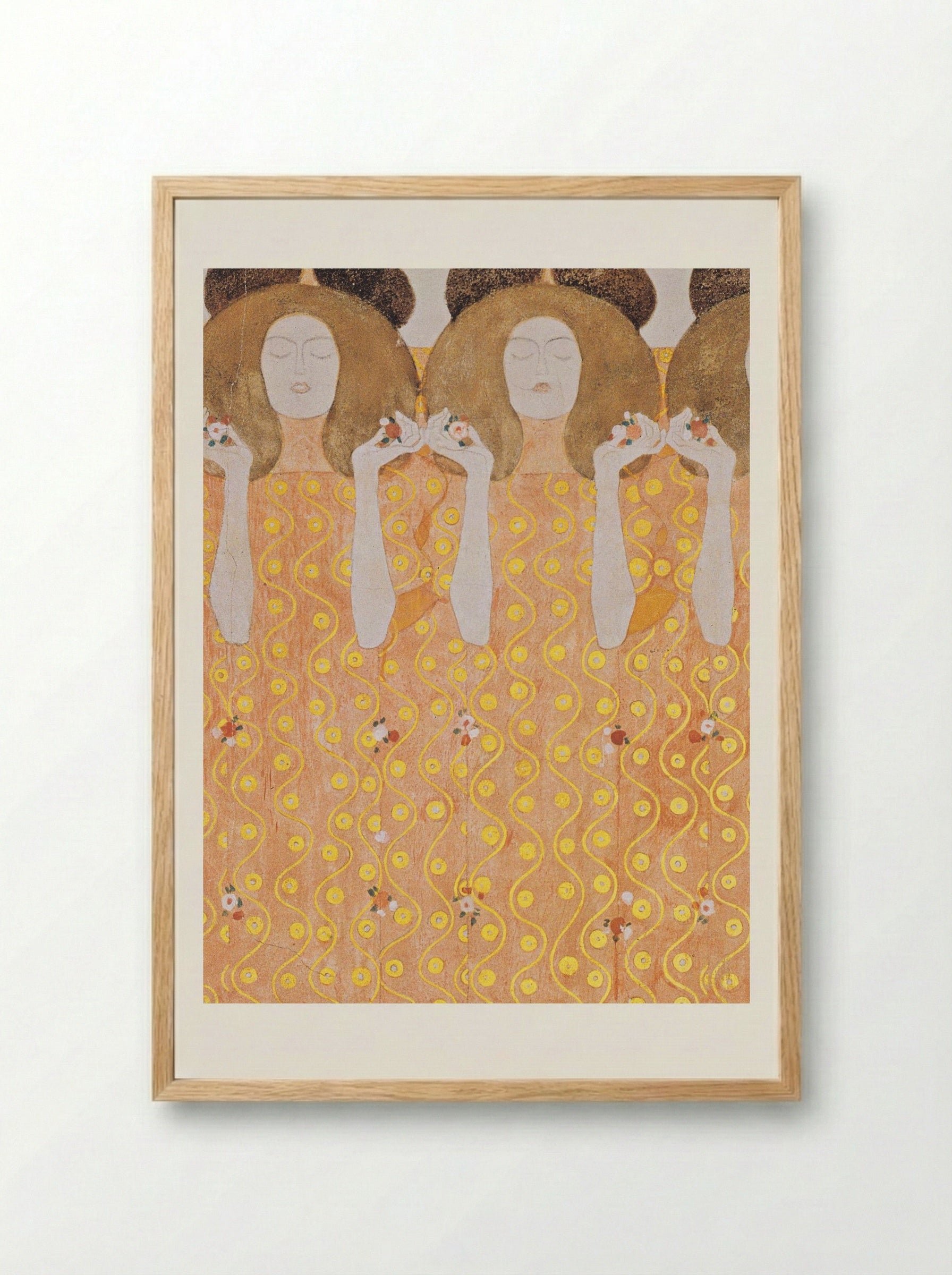 Beethoven Frieze - Gustav Klimt - Framed Print Wood