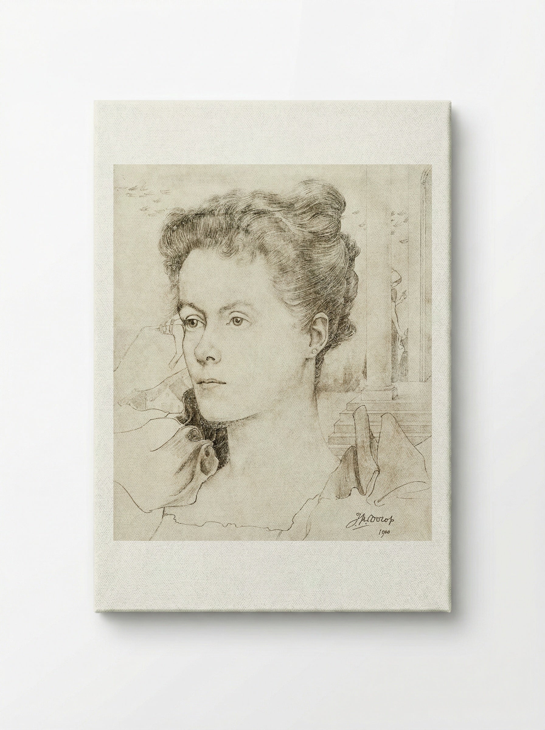 Portrait of Annie Hall or Janet Hall - Jan Toorop - Canvas