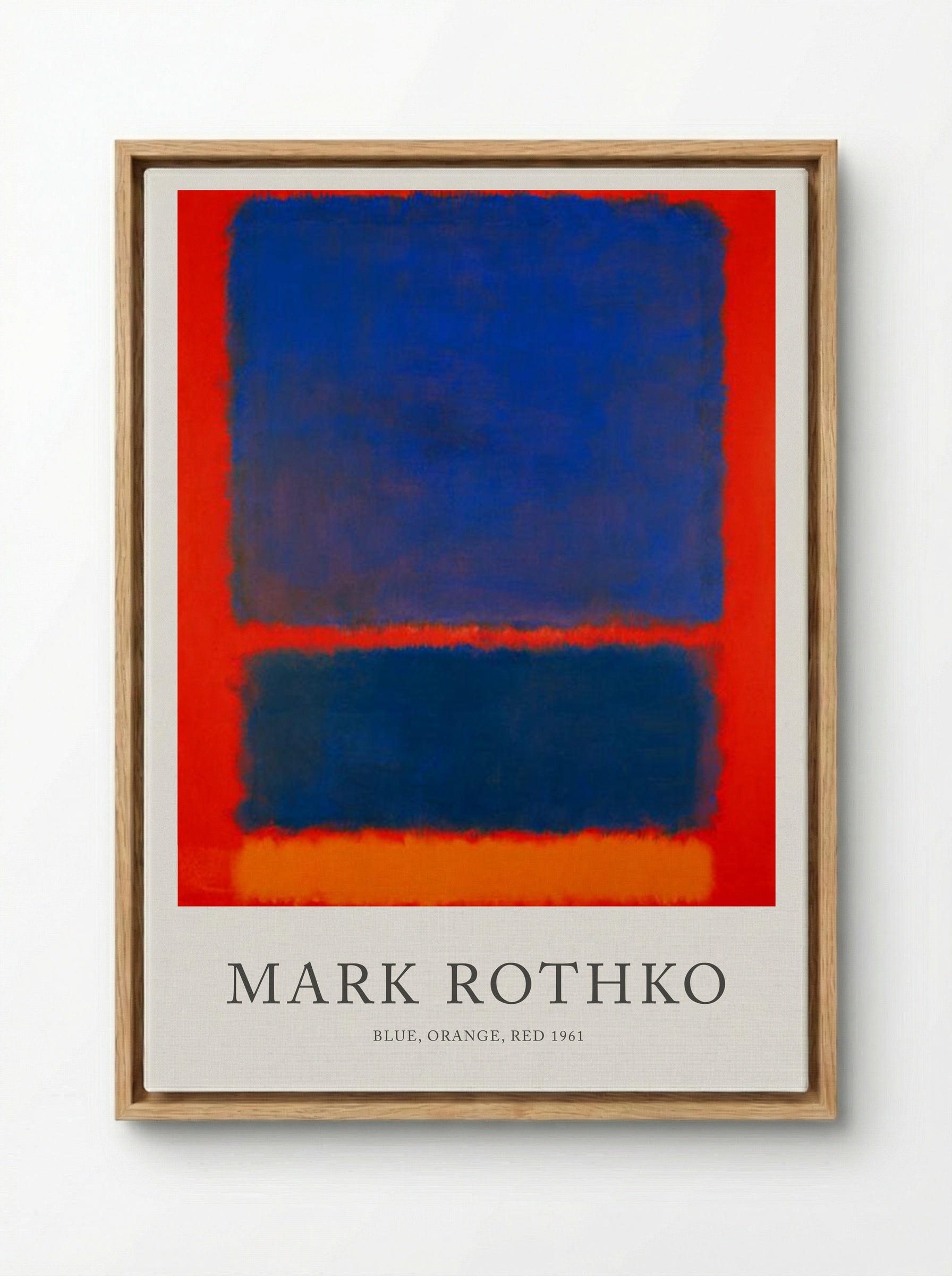 Blue, Orange, Red - Mark Rothko - Framed Canvas Wood