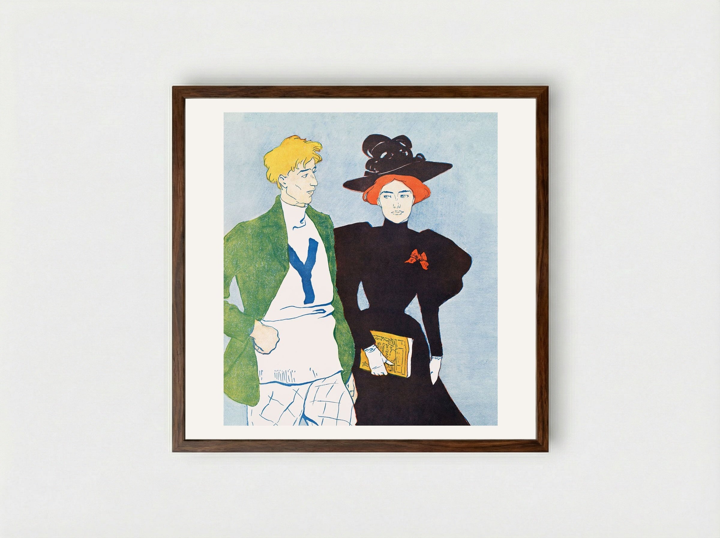 Harper's November - Edward Penfield - Framed Print Dark Wood