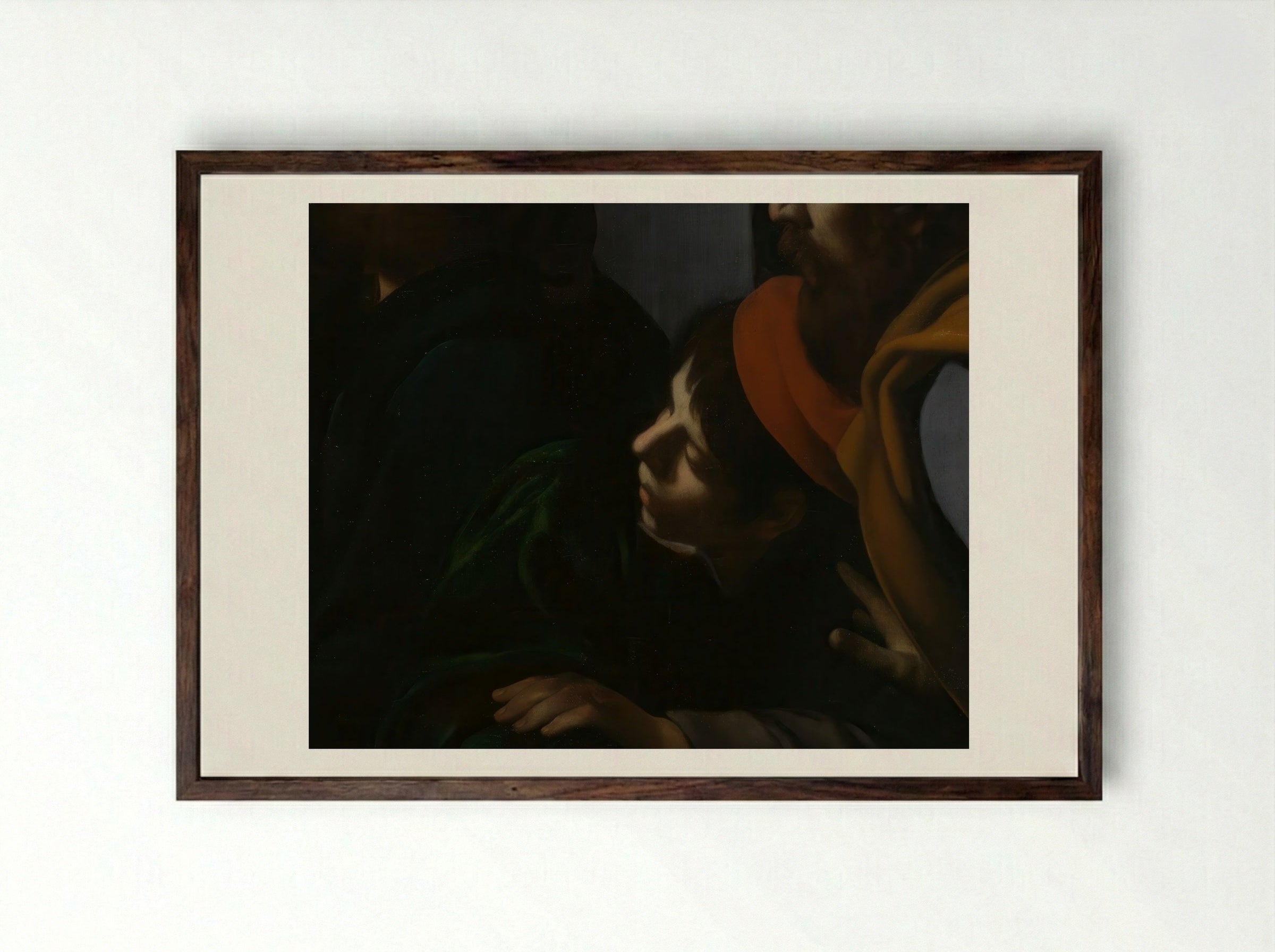 The Calling of Saint Matthew - Giovanni Battista Caracciolo - Framed Print Dark Wood