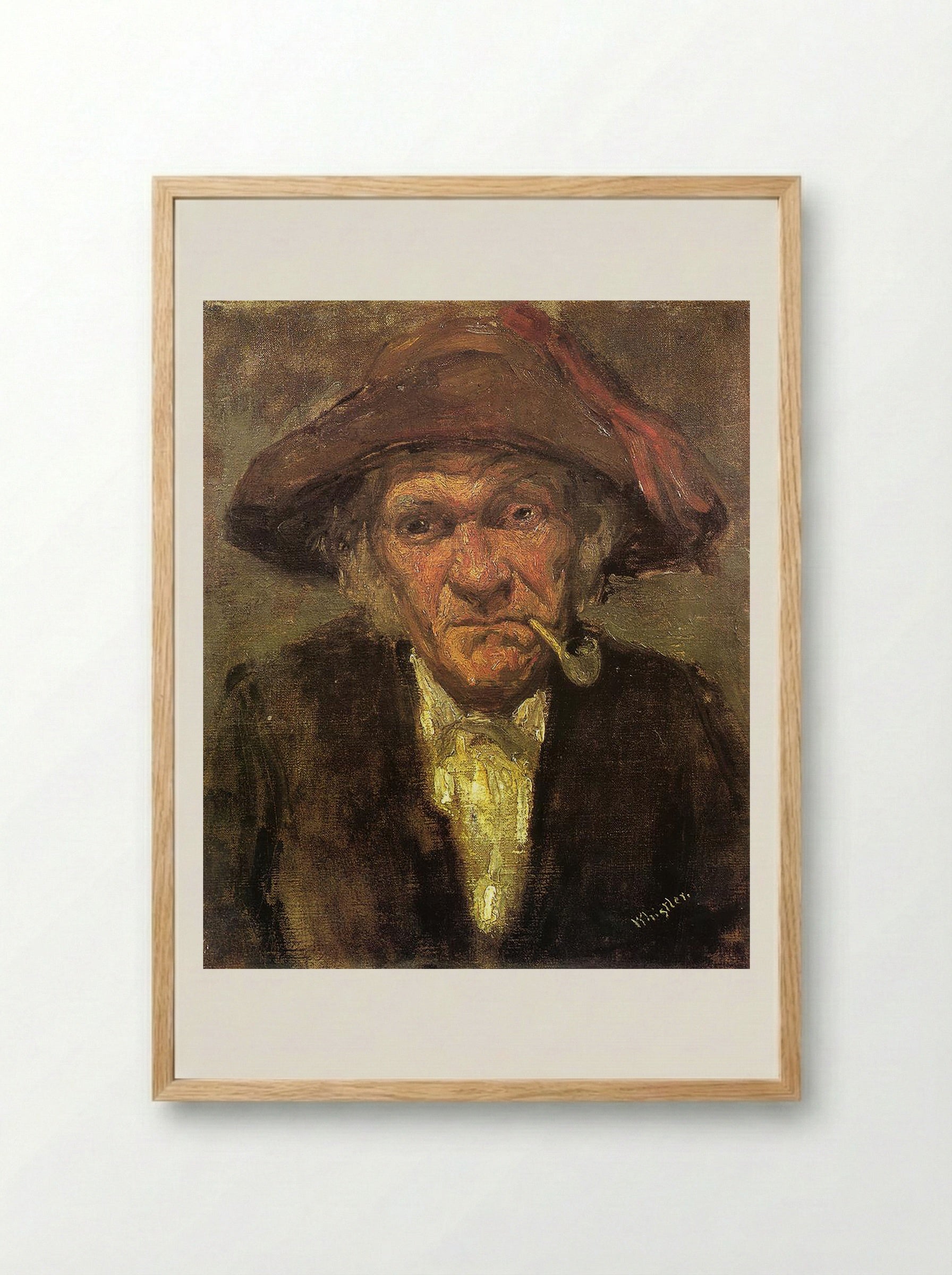 Man with a Pipe - James McNeill Whistler - Framed Print Wood