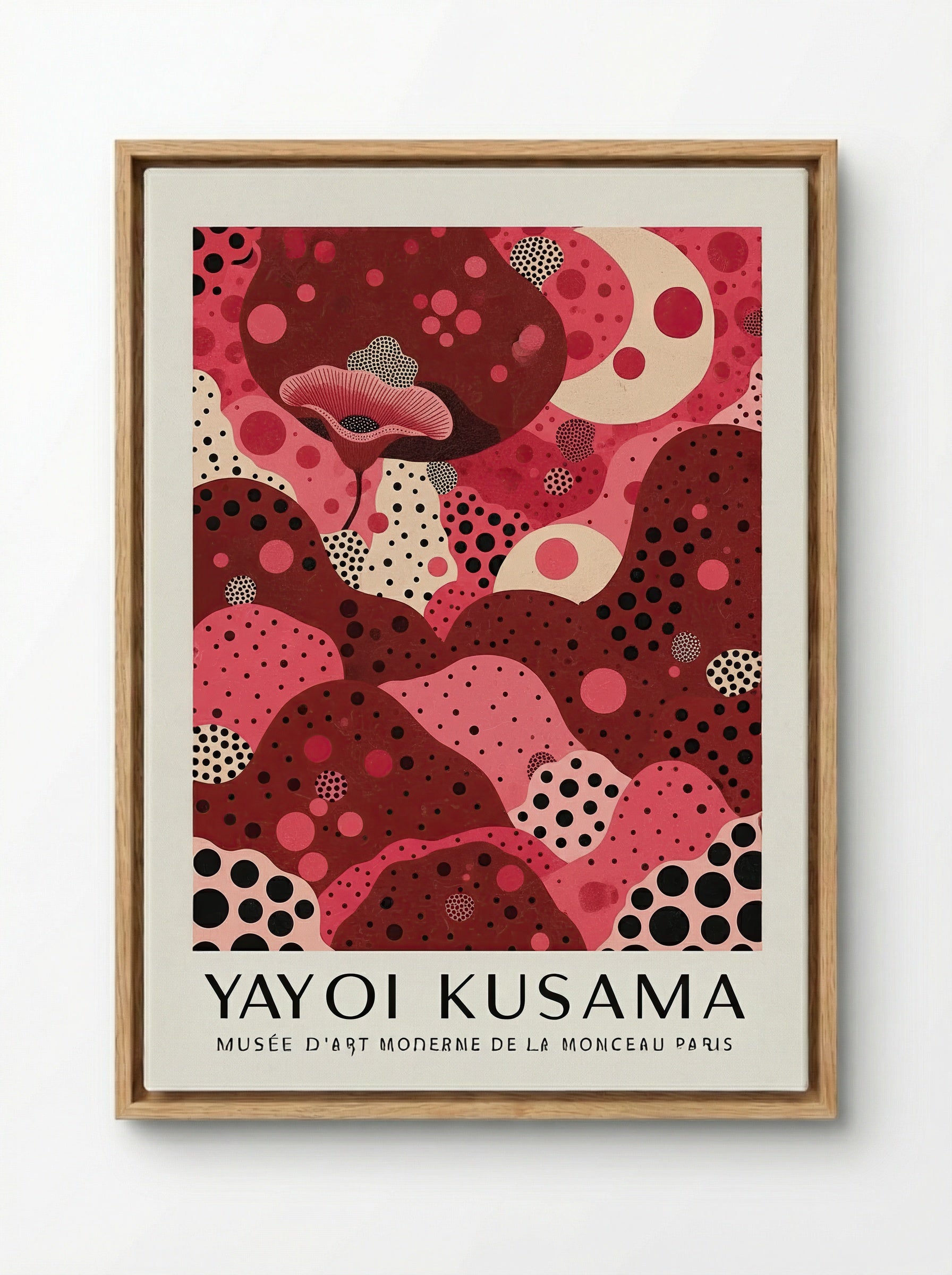 Polka Dot Dreamscape - Yayoi Kusama - Framed Canvas Wood