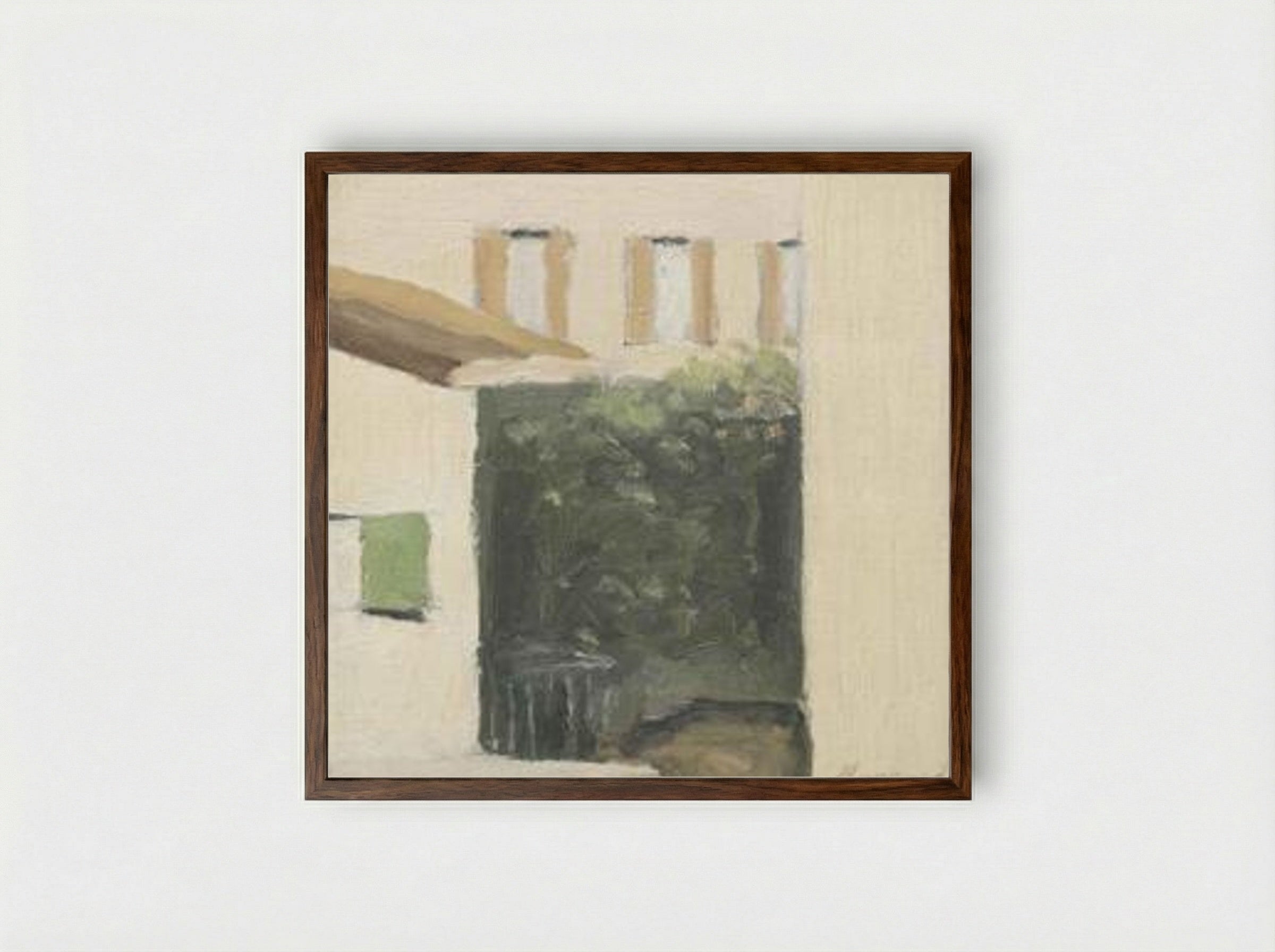Cortile di Via Fondazza - Giorgio Morandi - Framed Print Dark Wood