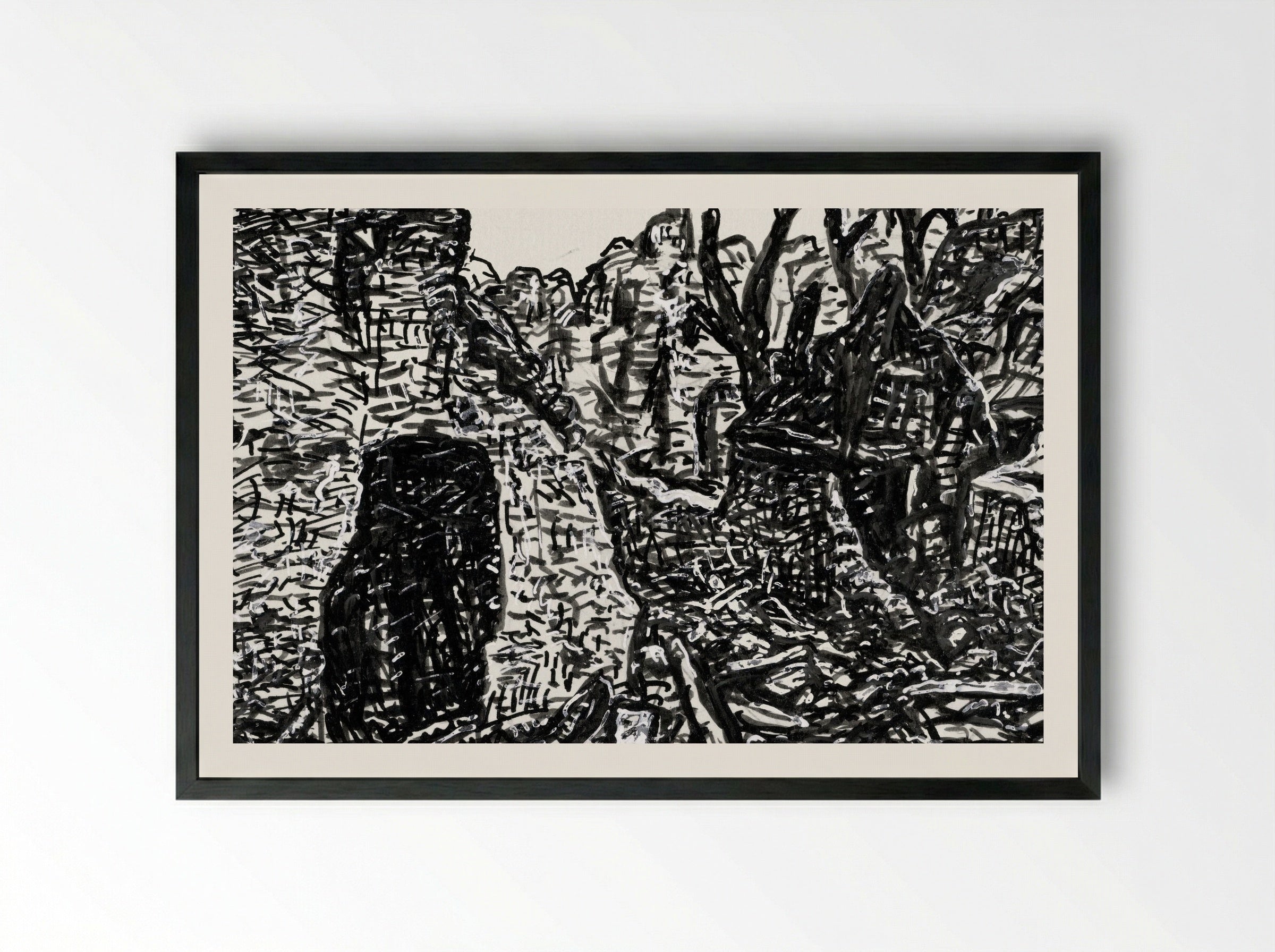 Devastation of the Second World War - Leo Gestel - Framed Print Black
