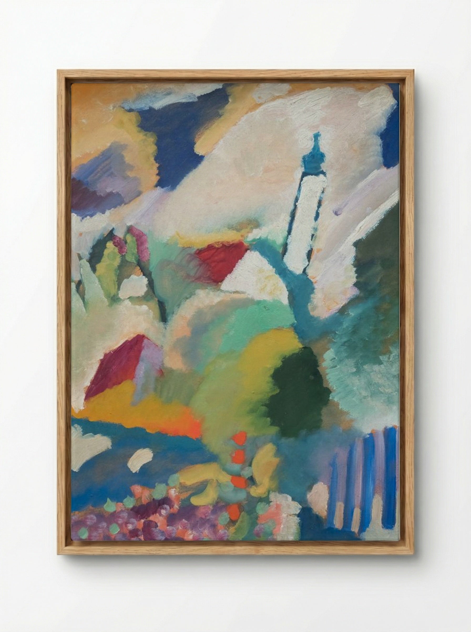 Murnau with Church - Wassily Kandinsky - Framed Canvas Wood