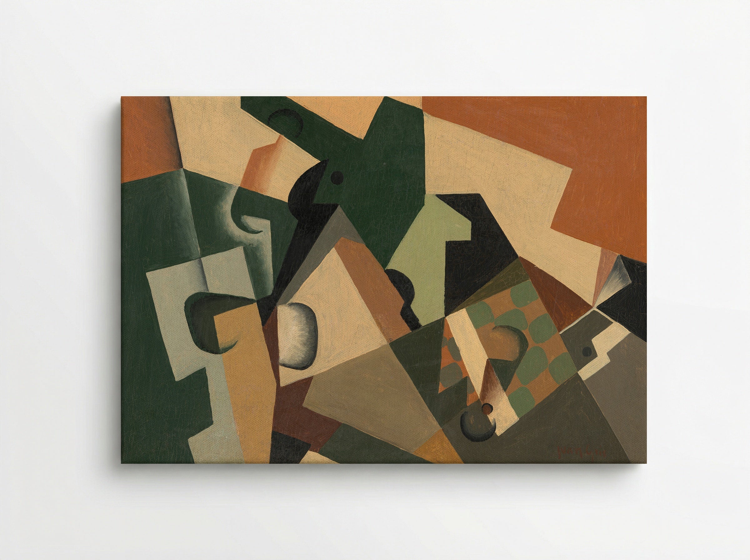 Glass and Checkerboard - Juan Gris - Canvas