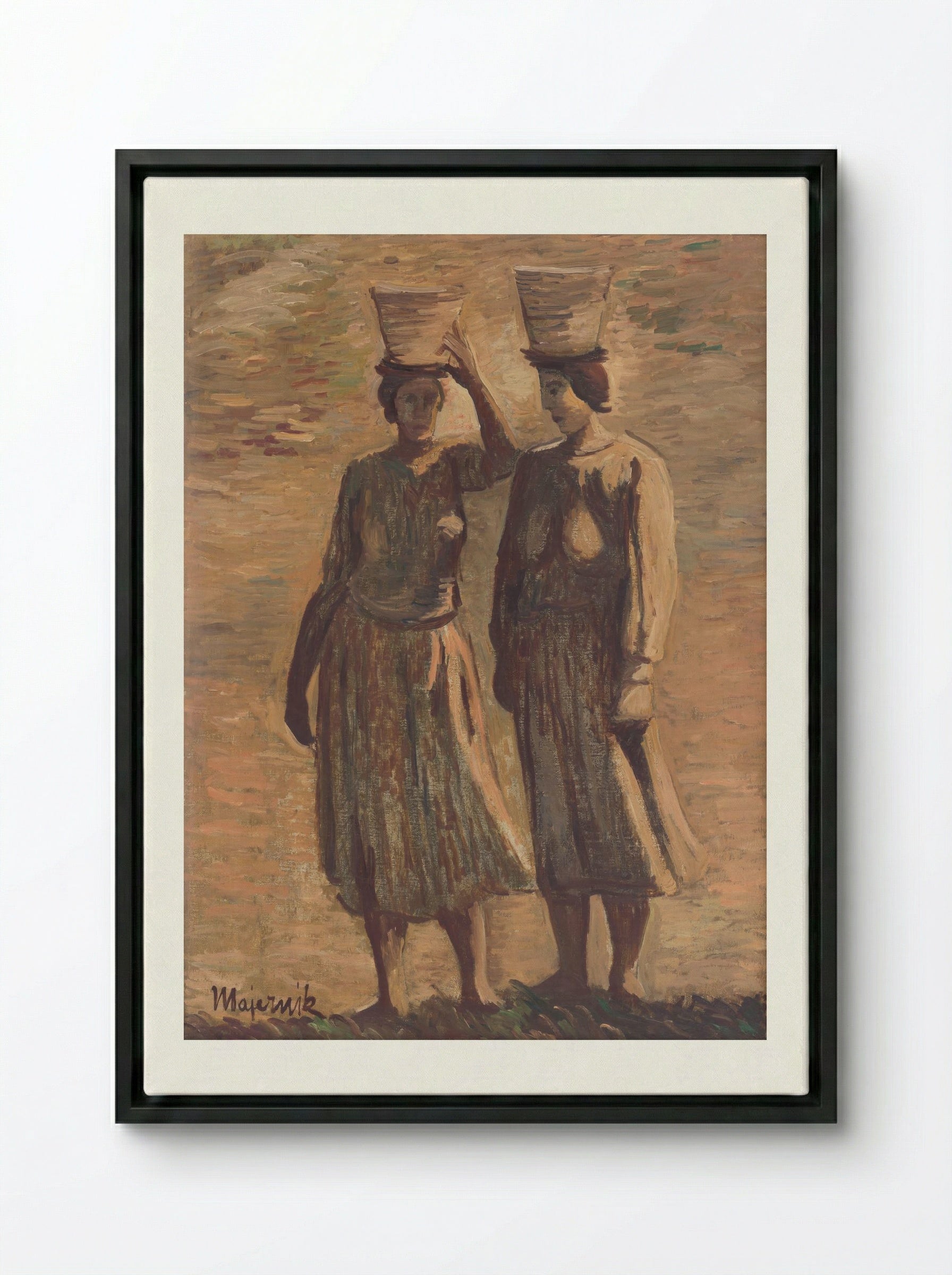 Water Bearers - Cyprián Majerník - Framed Canvas Black