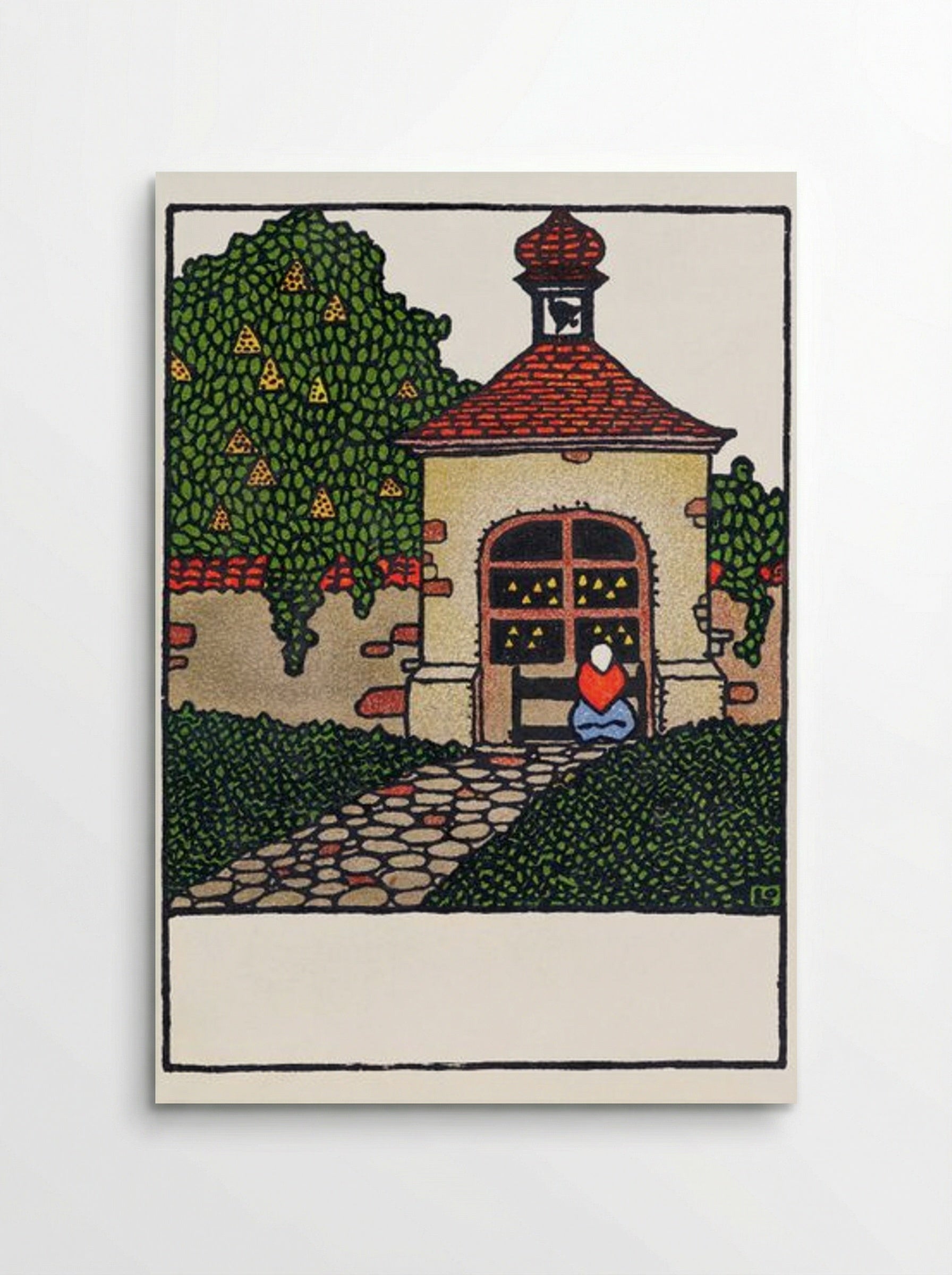 Easter Card with Chapel - Otto Friedrich Carl Lendecke - Poster