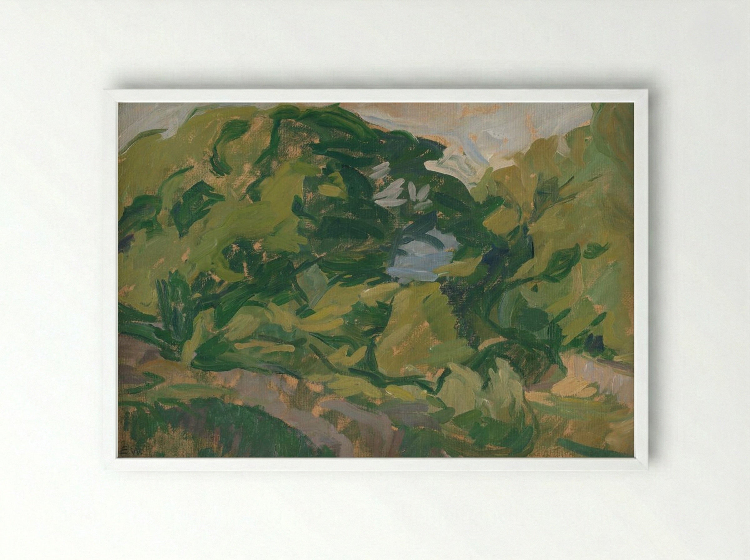 Landscape, Christiansø - Edvard Weie - Framed Print White