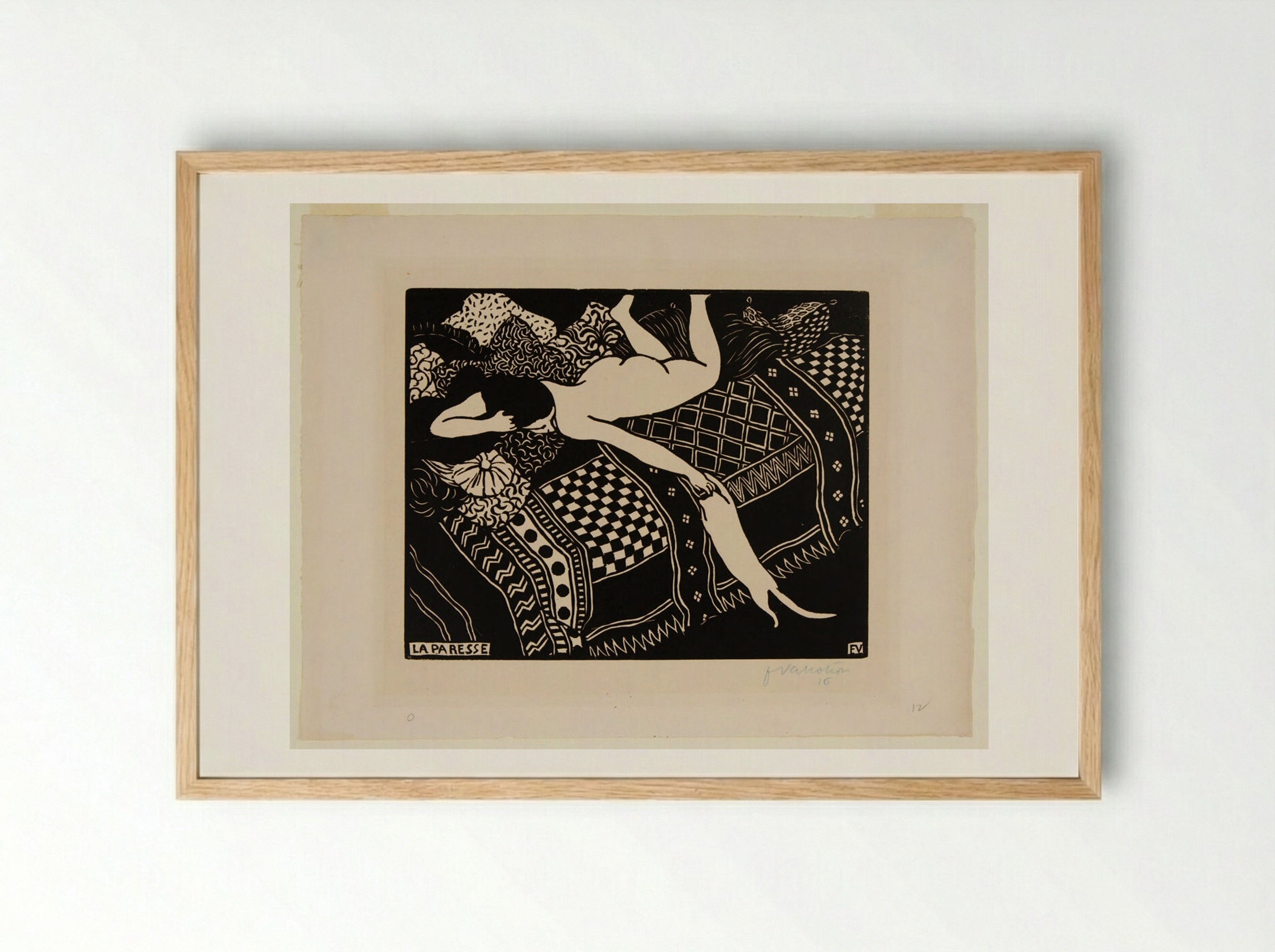 Laziness - Félix Vallotton - Framed Print Wood