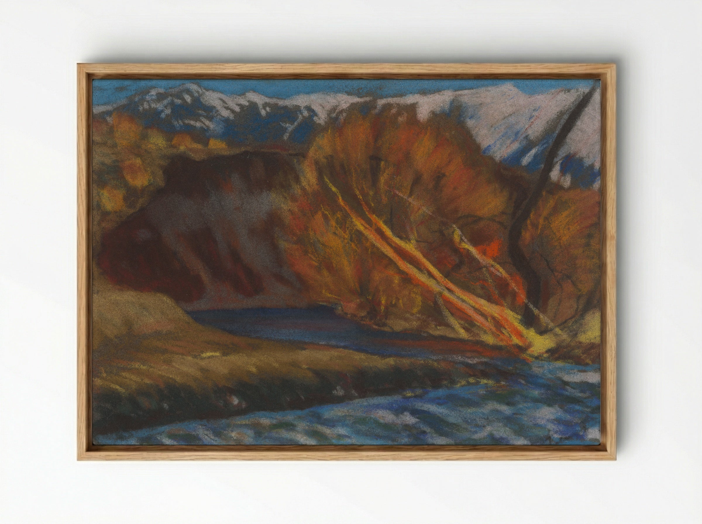 Autumn Mood by the River in the Valley - Zolo Palugyay - Framed Canvas Wood