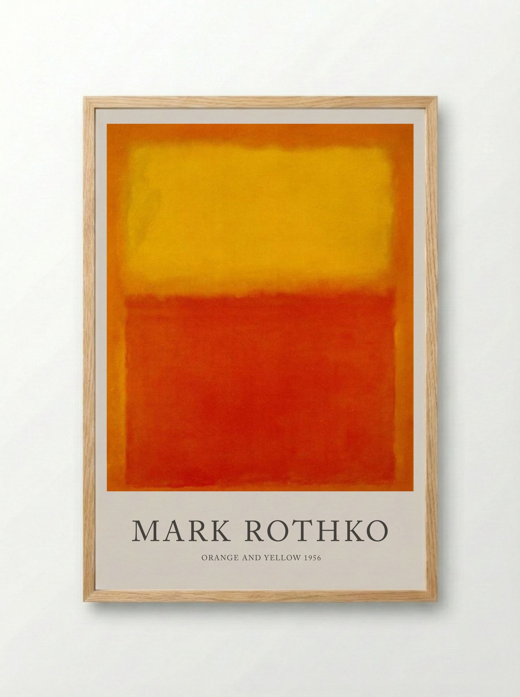 Orange and Yellow - Mark Rothko - Framed Print Wood