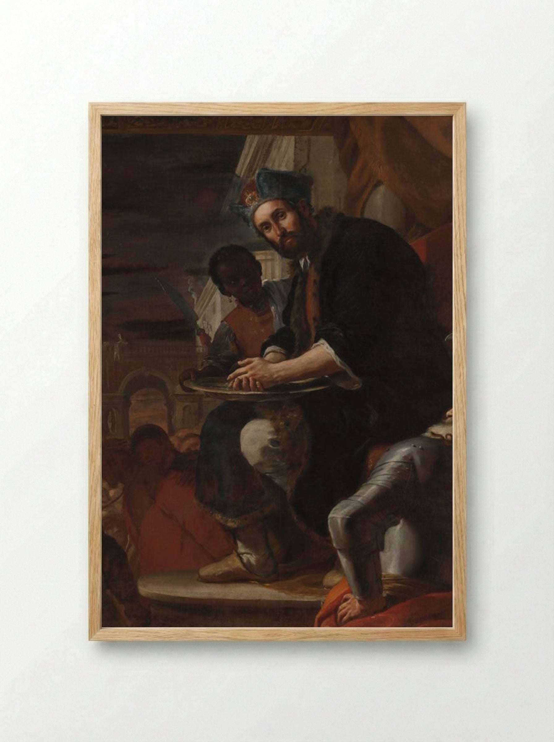 Pilate Washing His Hands - Mattia Preti - Framed Print Wood