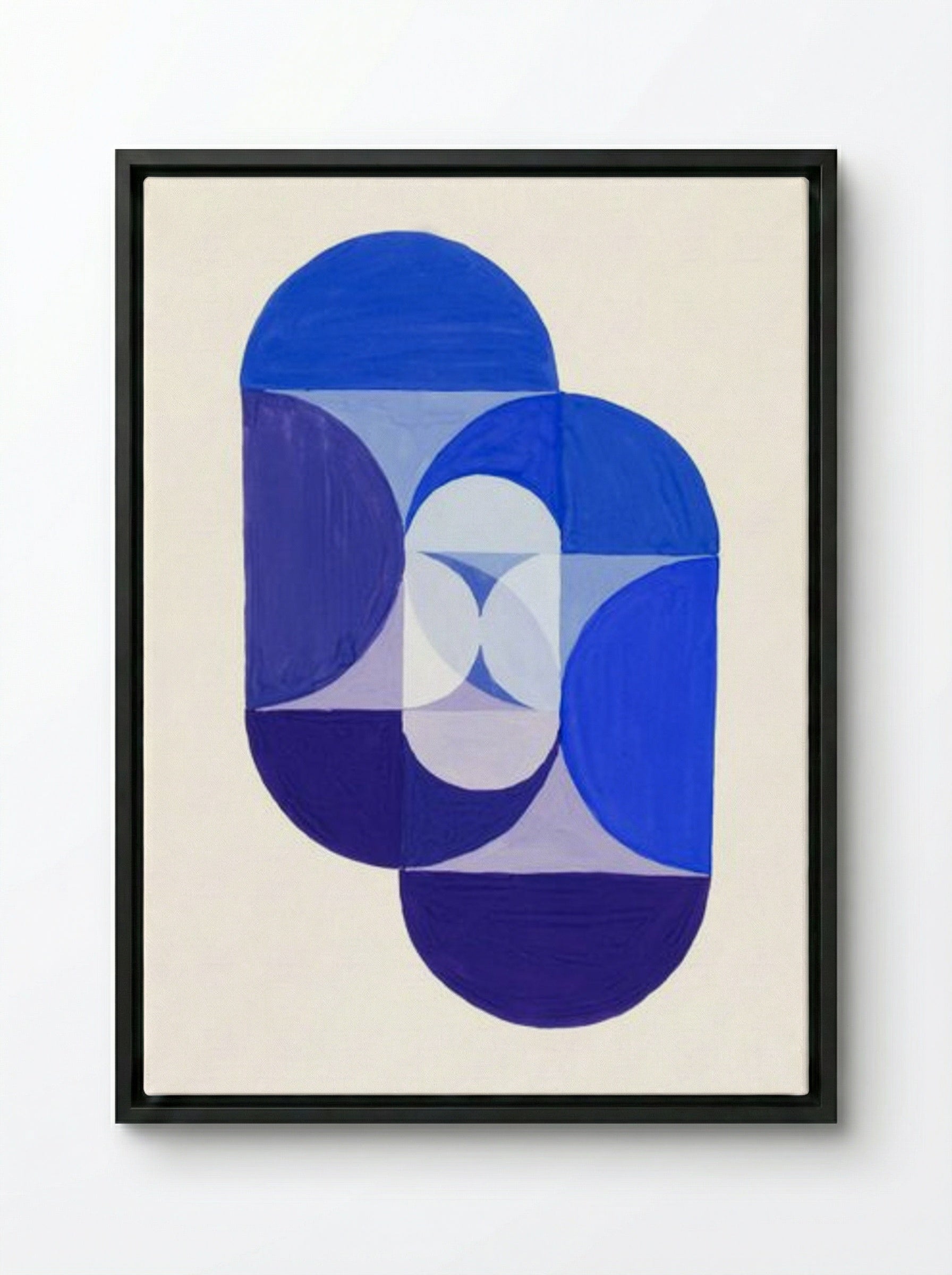Key Blue (From the Series 'The Mathematical Basis of the Arts') - Joseph Schillinger - Framed Canvas Black