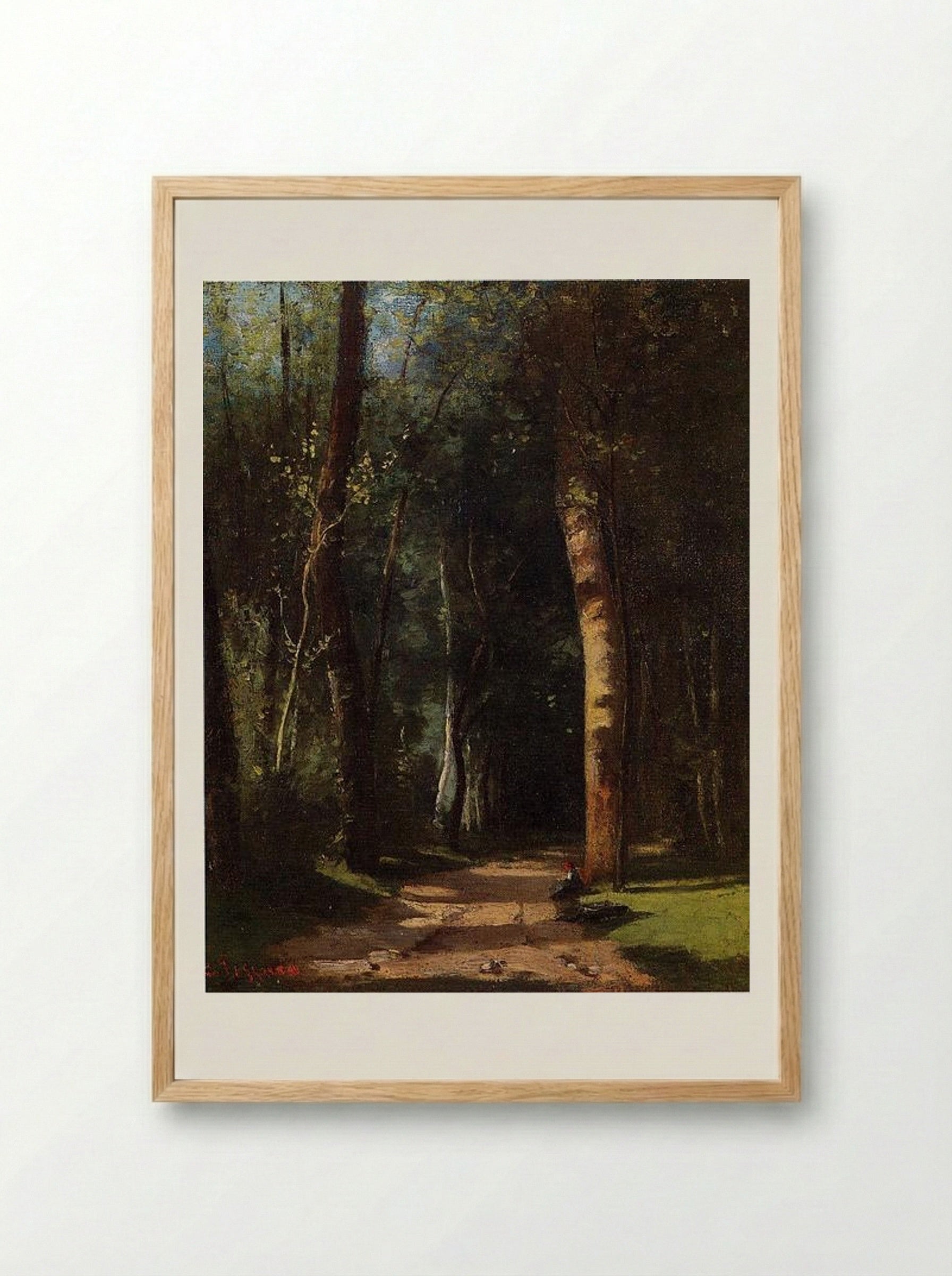 Path in the Woods at Pontoise - Camille Pissarro - Framed Print Wood