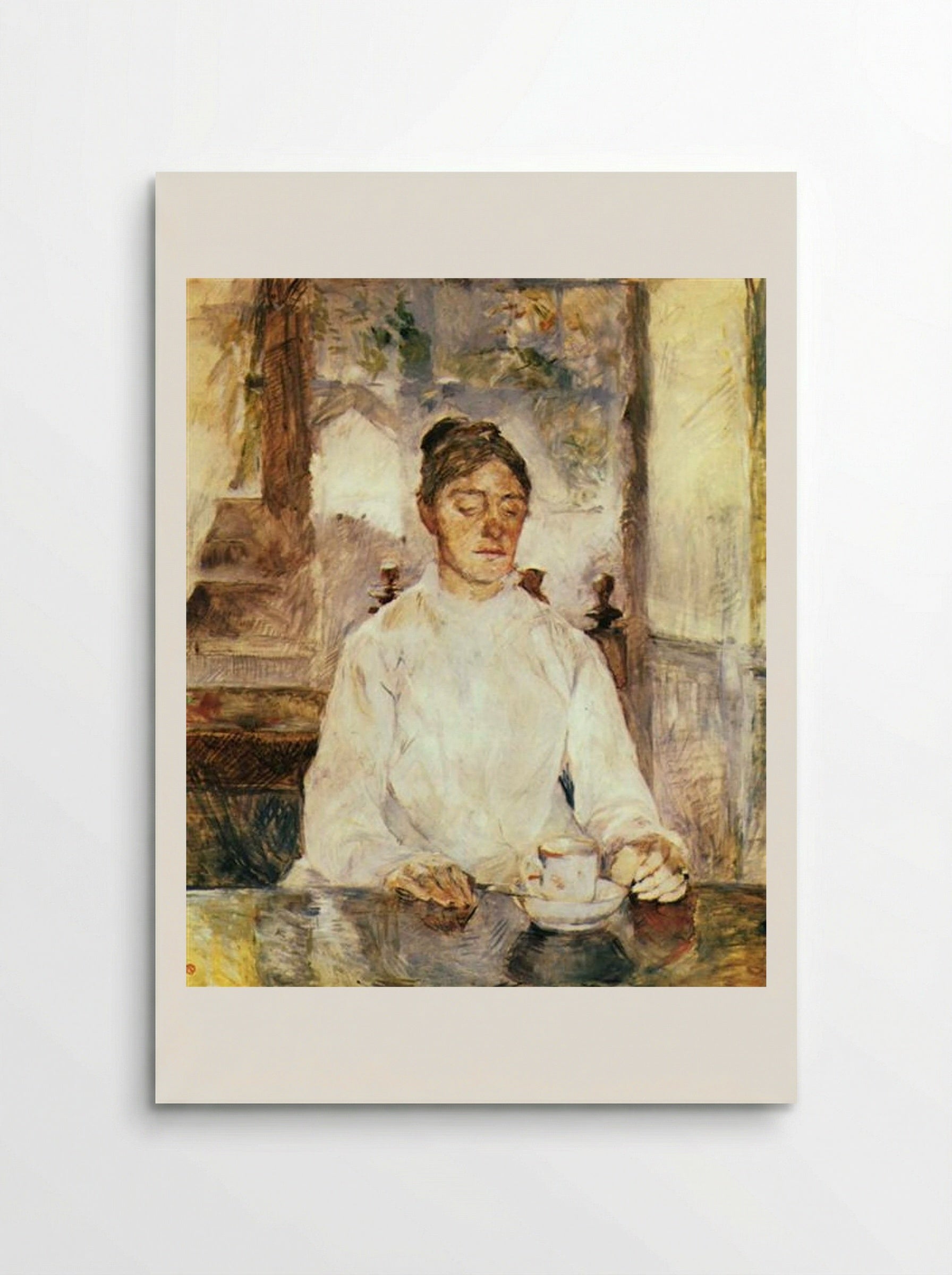 The Artist's Mother, Countess Adèle de Toulouse-Lautrec, at Breakfast - Henri de Toulouse-Lautrec - Poster