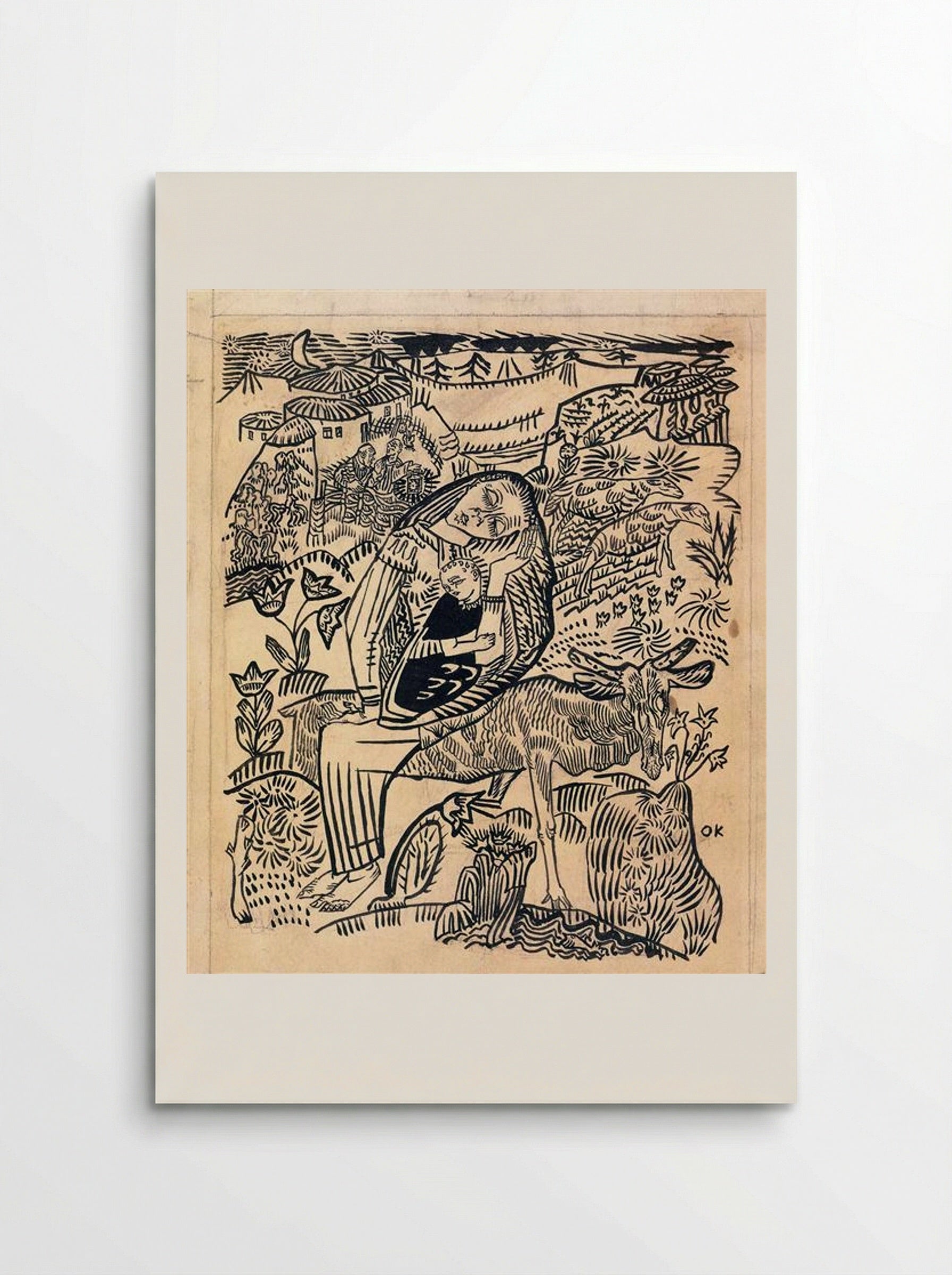 Flight into Egypt - Oskar Kokoschka - Poster
