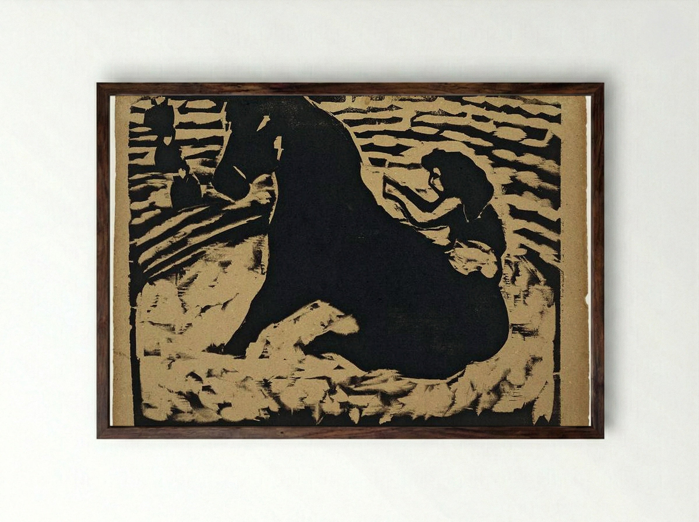 Equestrienne - Ernst Ludwig Kirchner - Framed Print Dark Wood