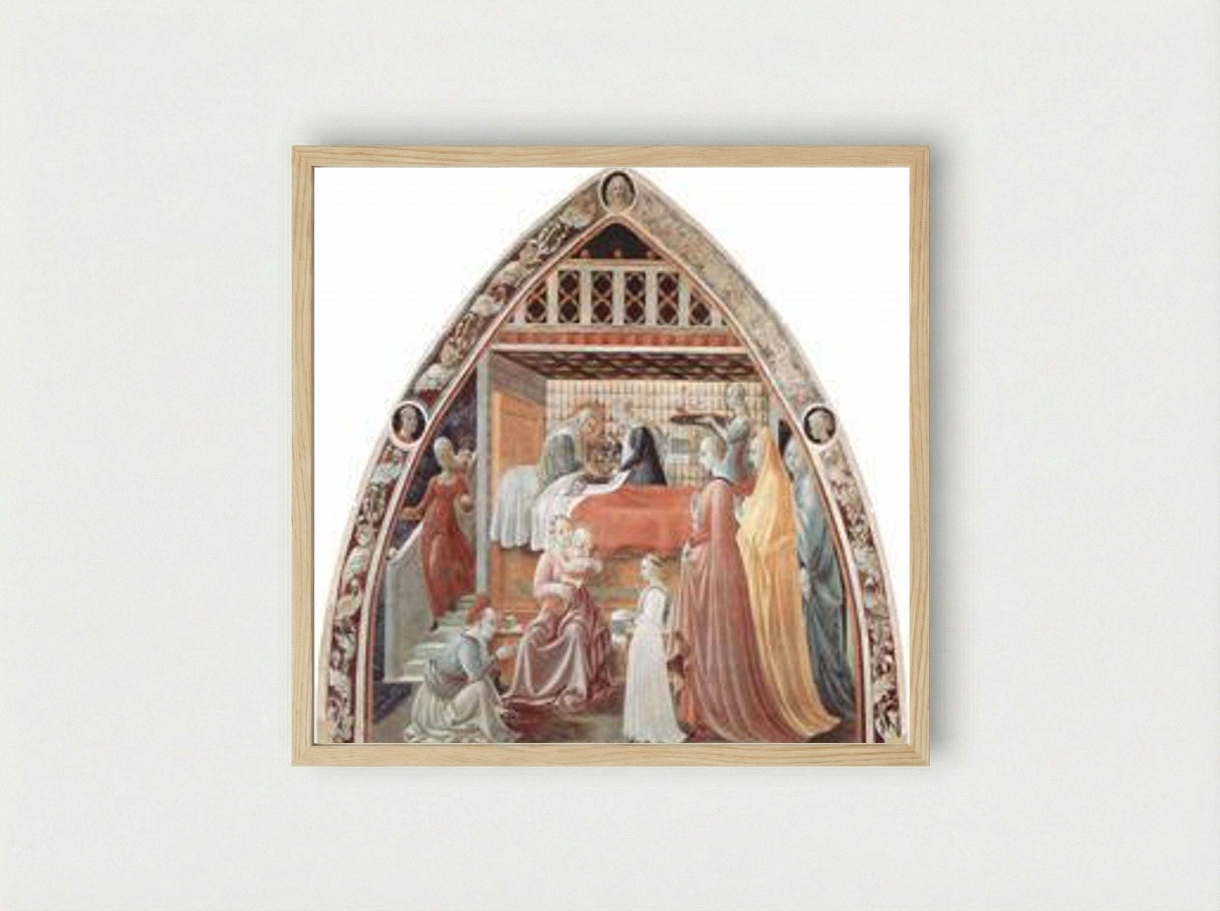 The Nativity of the Virgin - Paolo Uccello - Framed Print Wood