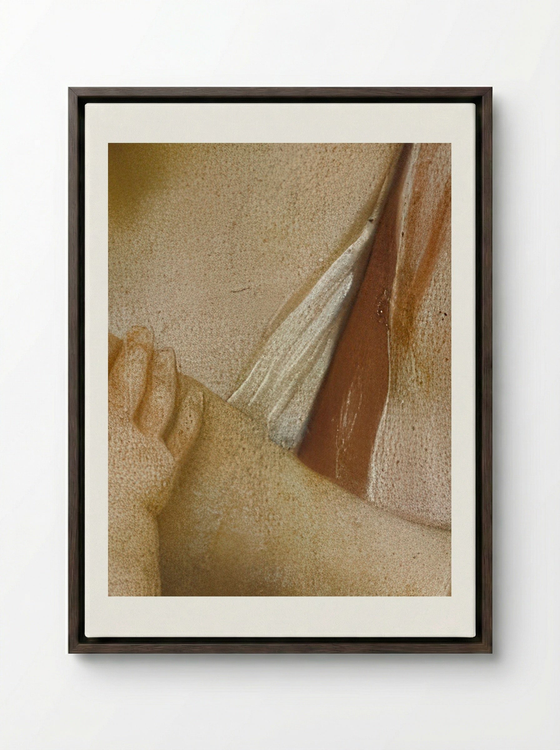 Virgin and Child - Elisabetta Sirani - Framed Canvas Dark Wood