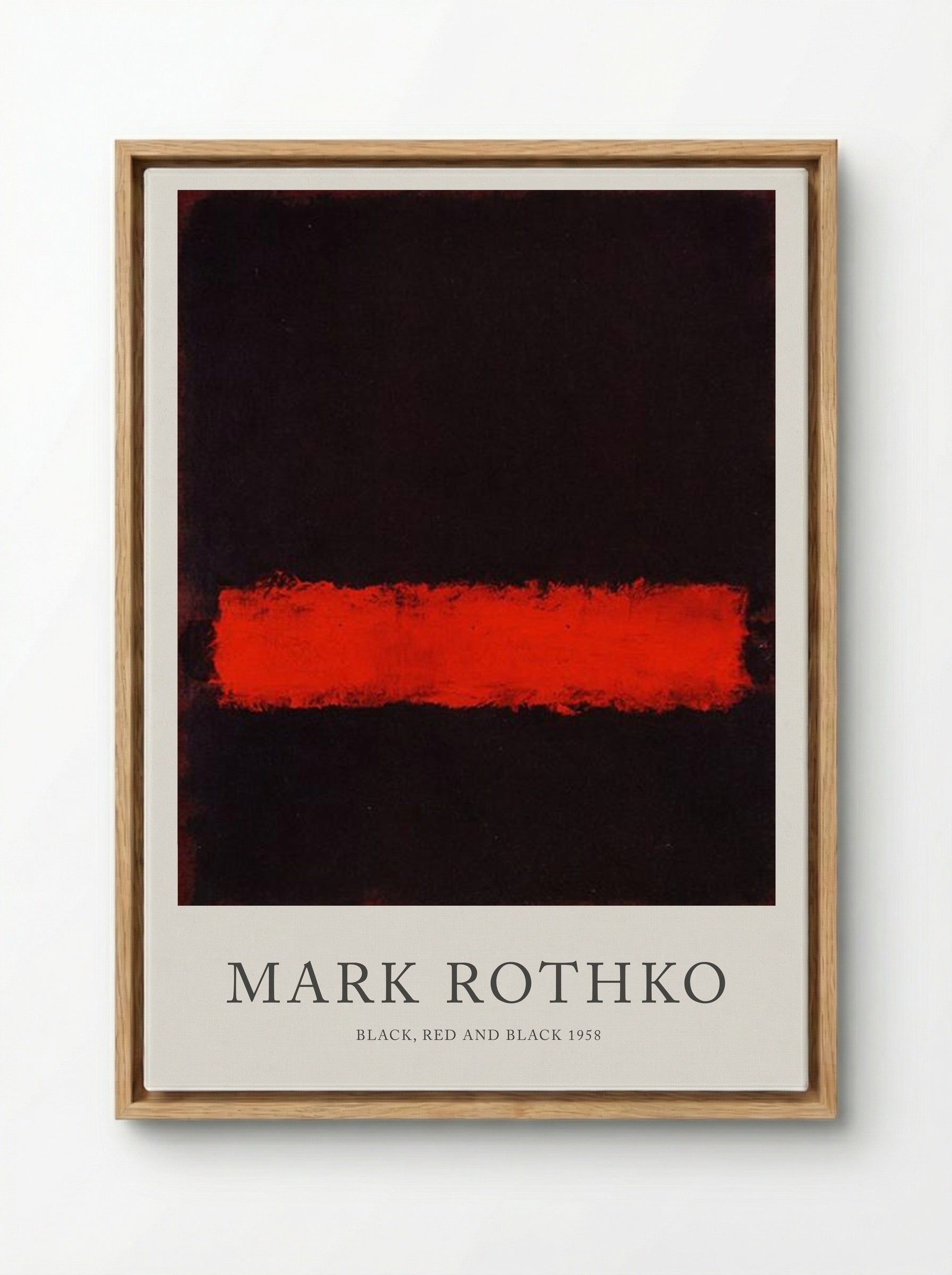 Black, Red and Black - Mark Rothko - Framed Canvas Wood