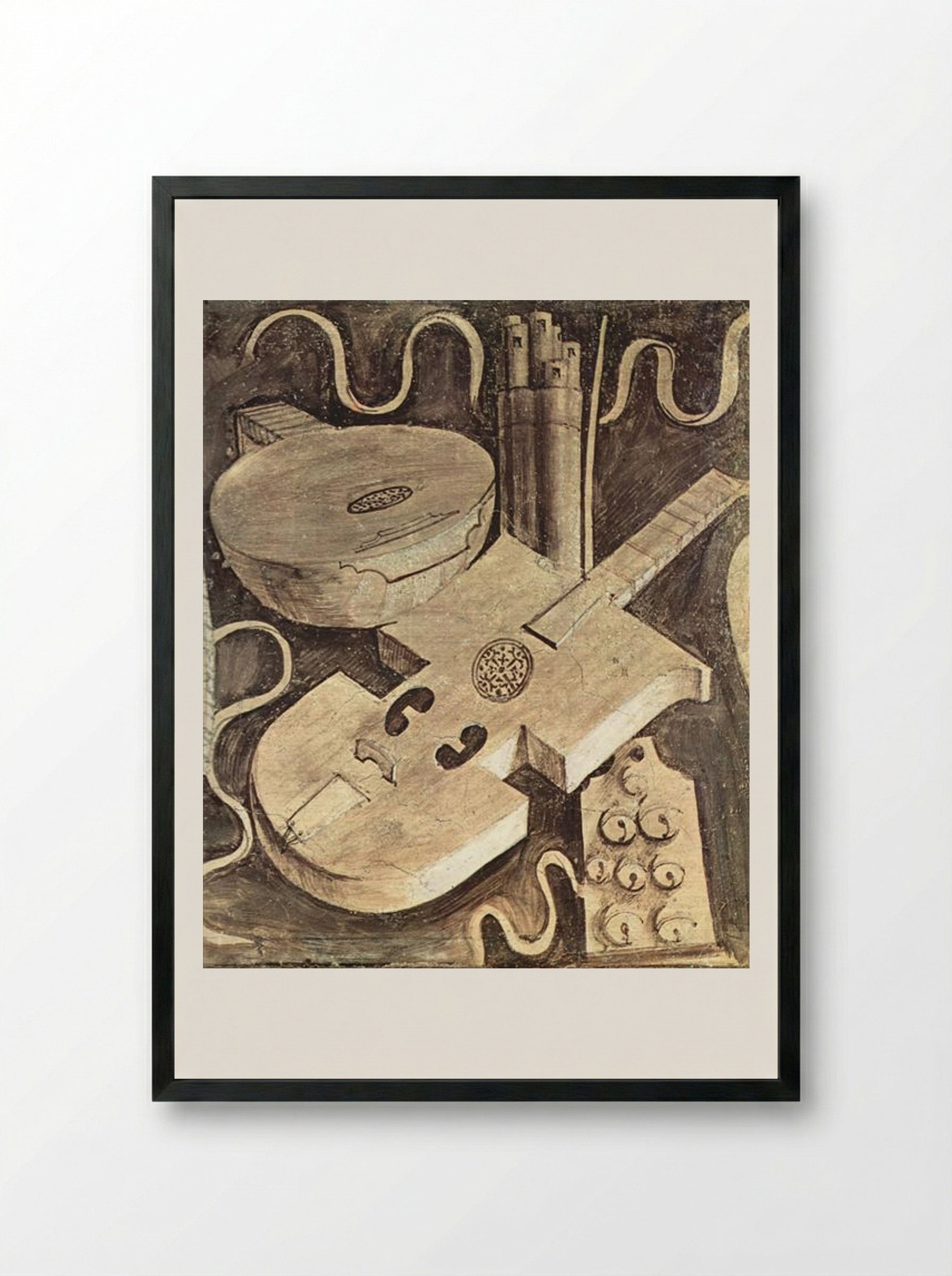 Musical Instruments - Giorgione - Framed Print Black
