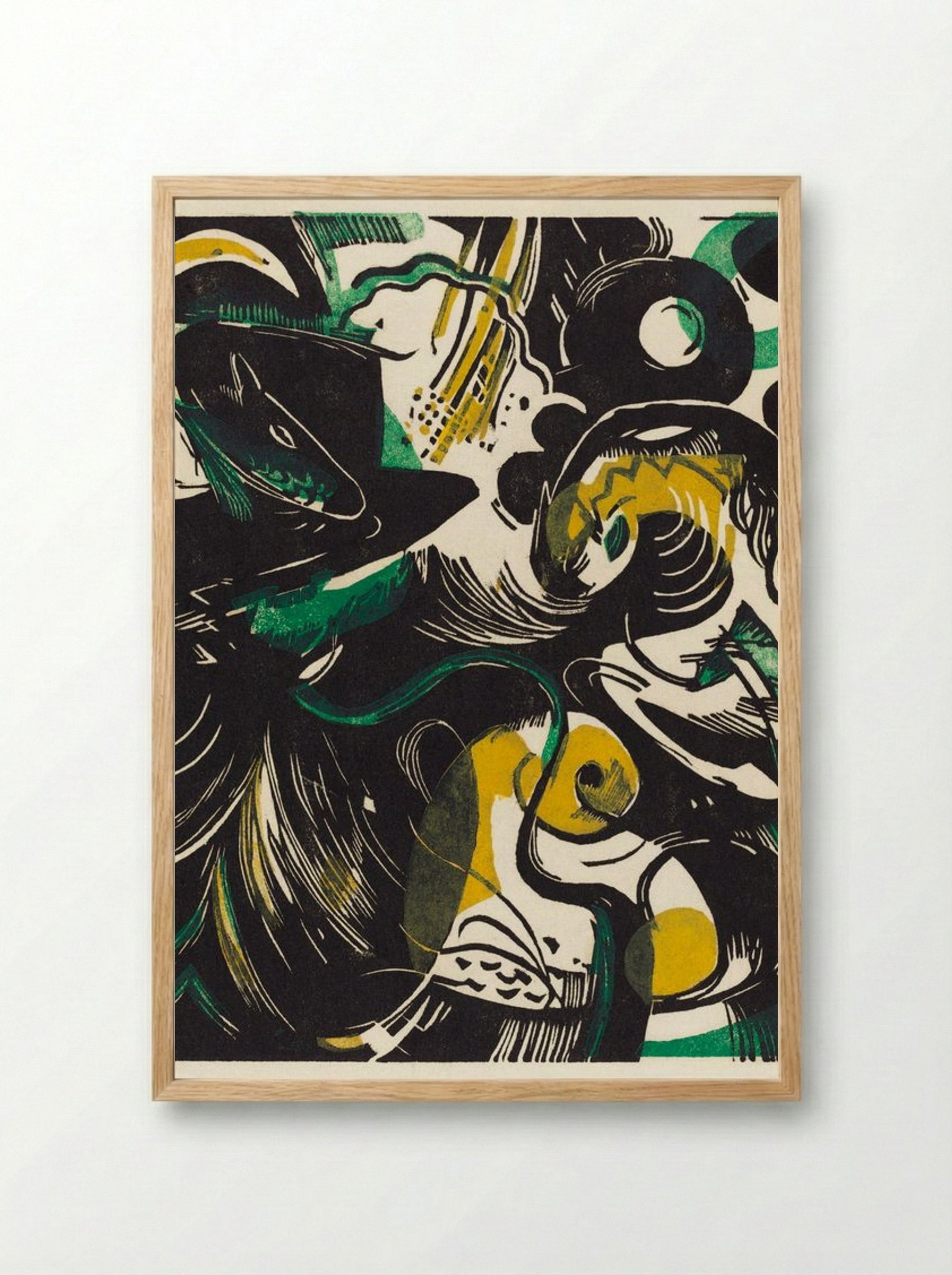 Genesis II (Schöpfungsgeschichte II) - Franz Marc - Framed Print Wood