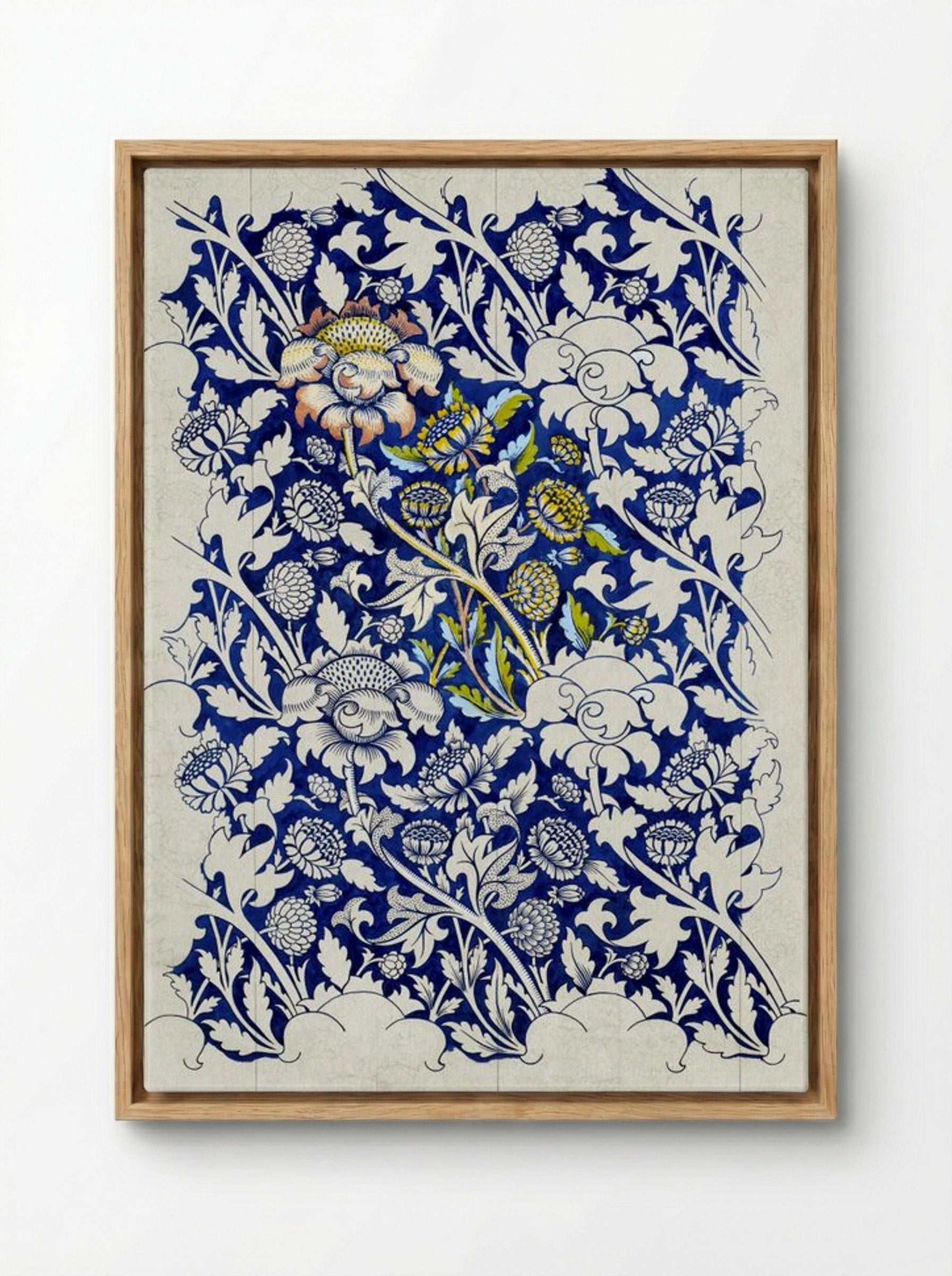 Wey (Design for Printed Fabric) - William Morris - Framed Canvas Wood