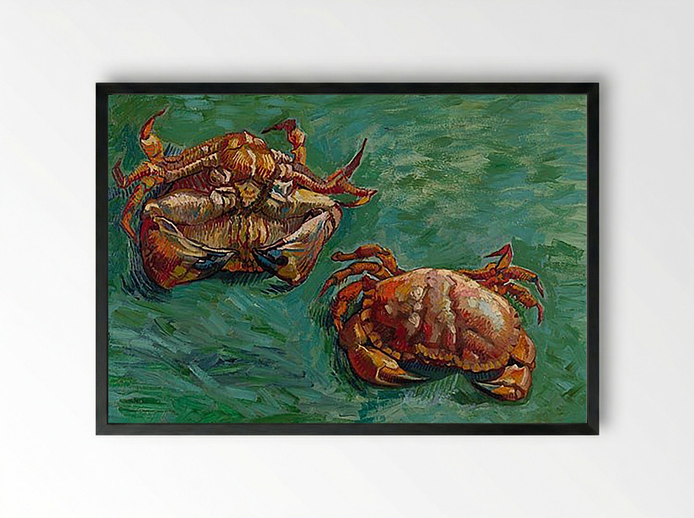 Two Crabs - Vincent van Gogh - Framed Print Black