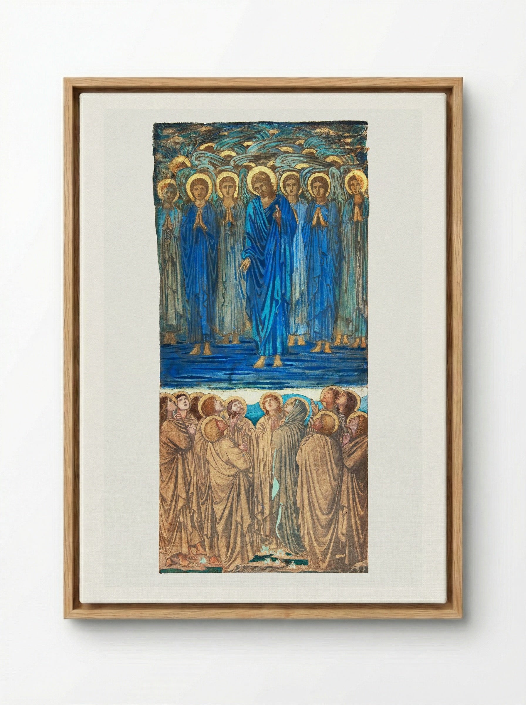 Study for 'The Ascension of Christ' Stained-Glass Window - Edward Burne-Jones - Framed Canvas Wood