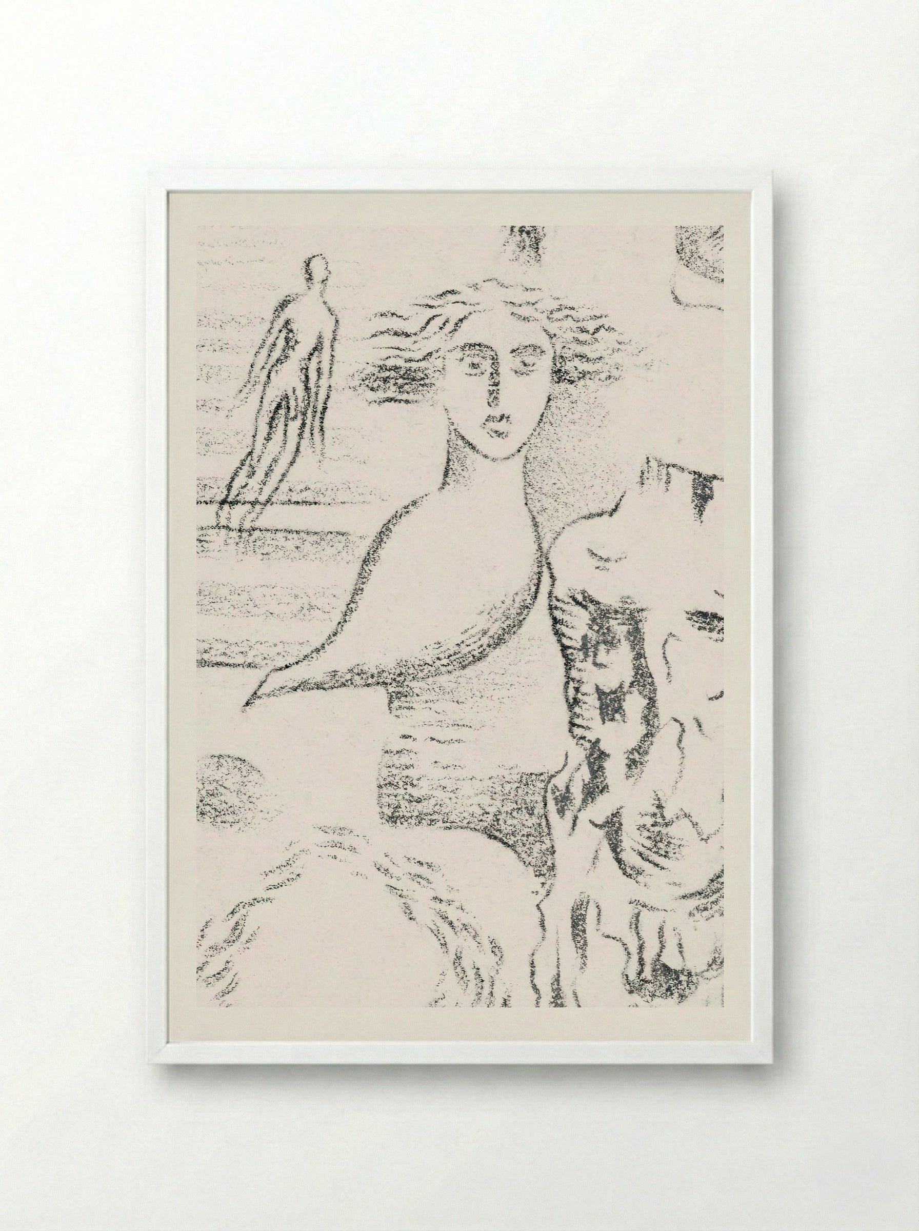 Design for Urne Buriall – Ghosts - Paul Nash - Framed Print White