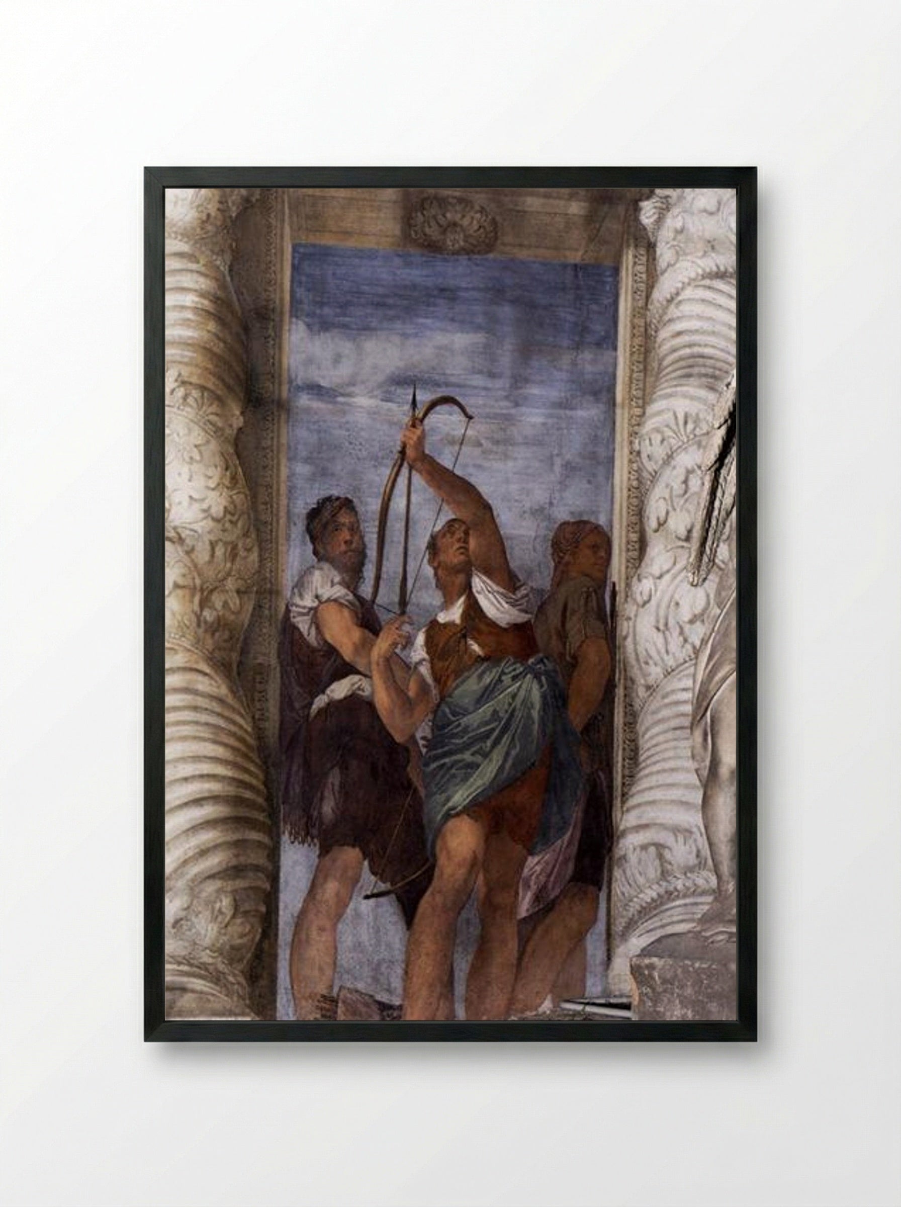 Three Archers - Paolo Veronese - Framed Print Black
