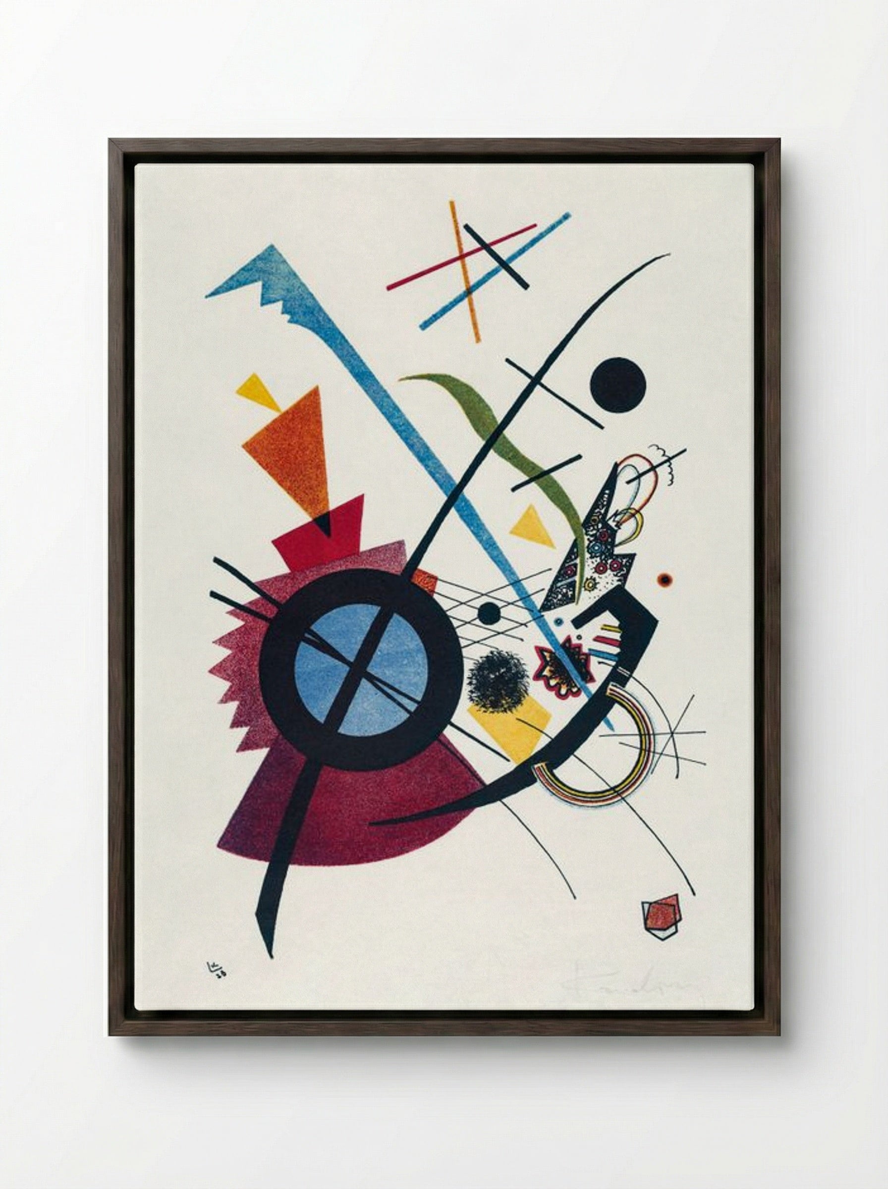 Violet - Wassily Kandinsky - Framed Canvas Dark Wood