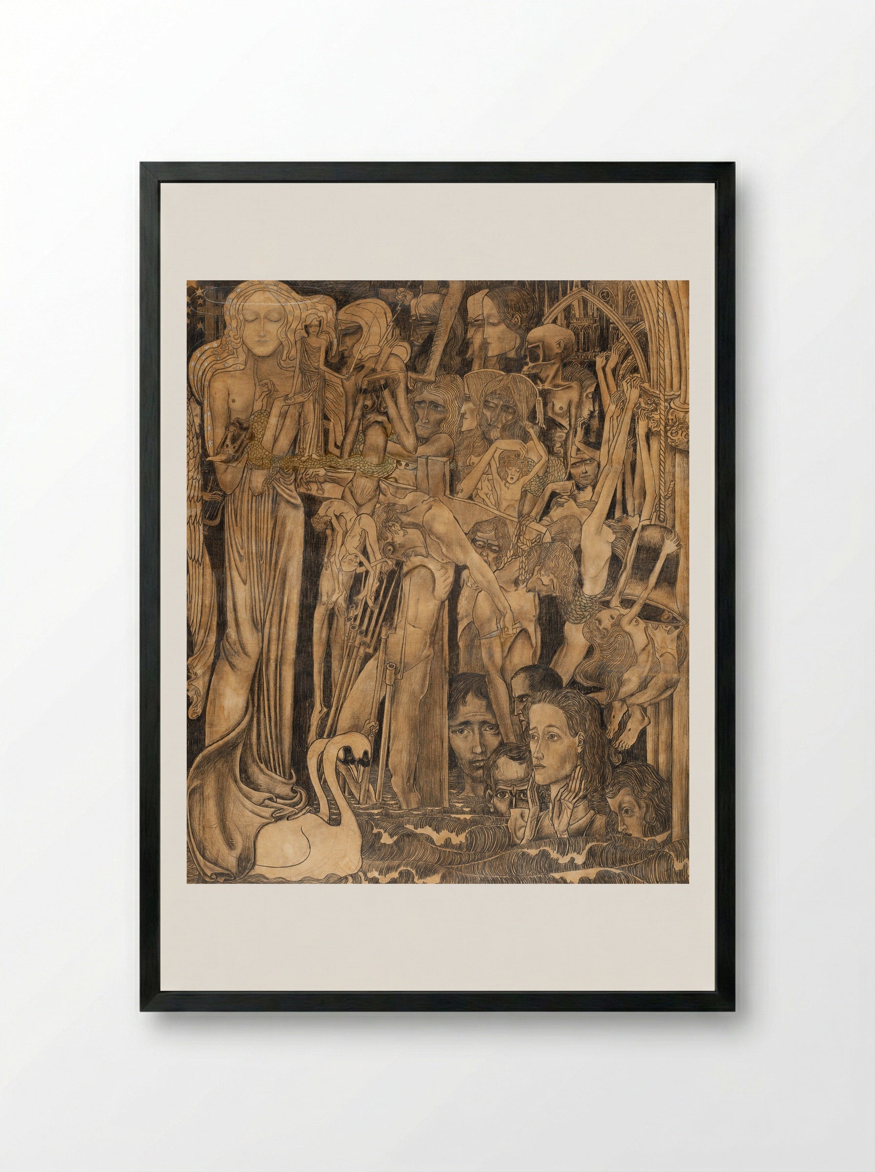 Loss of Faith - Jan Toorop - Framed Print Black